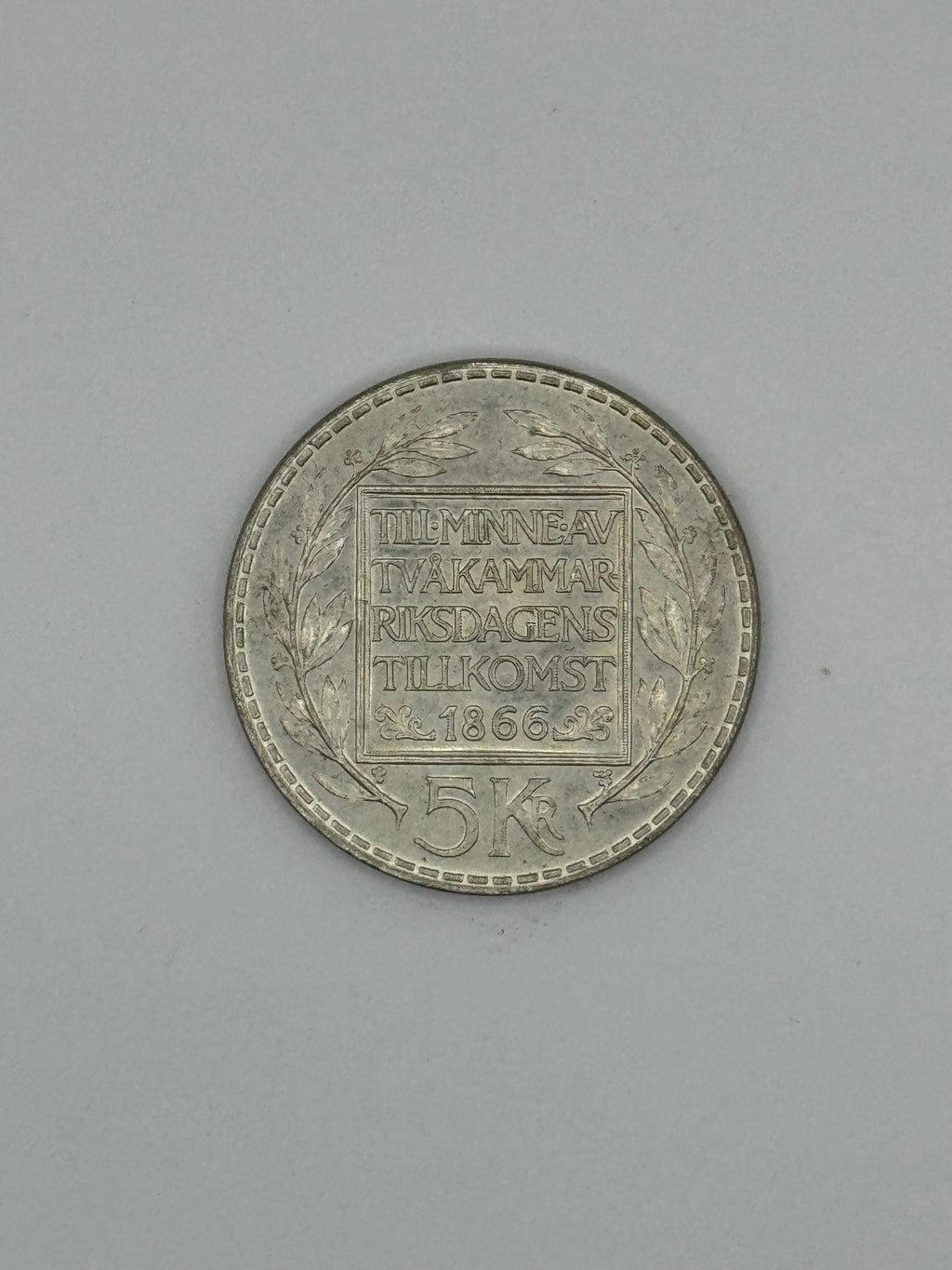1966 年 - 瑞典 5 克朗古斯塔夫六世阿道夫银币