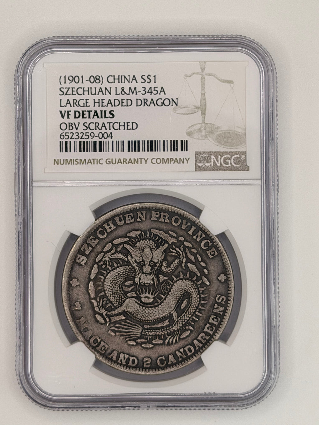 1901-08年 - 中国四川省一元纸币 L&amp;M-345A 大头龙