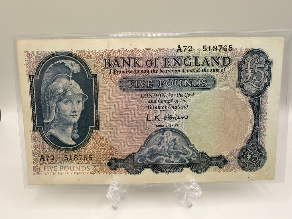 1957-1961 UK 5 Pounds Banknote