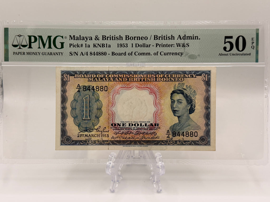 1953 Malaya & British Borneo $1 Banknote