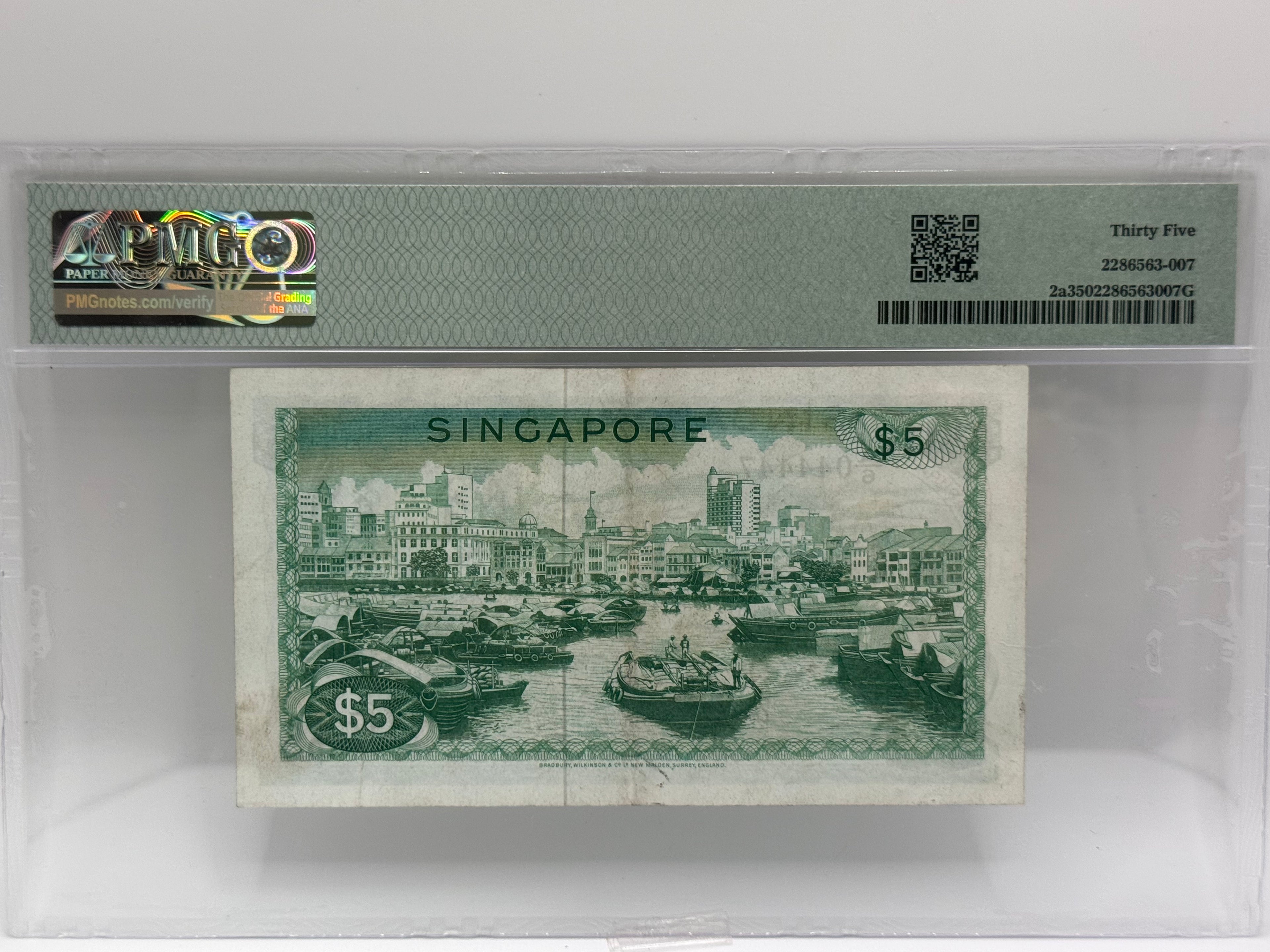 1967 - Singapore $5 Orchid Bank Note