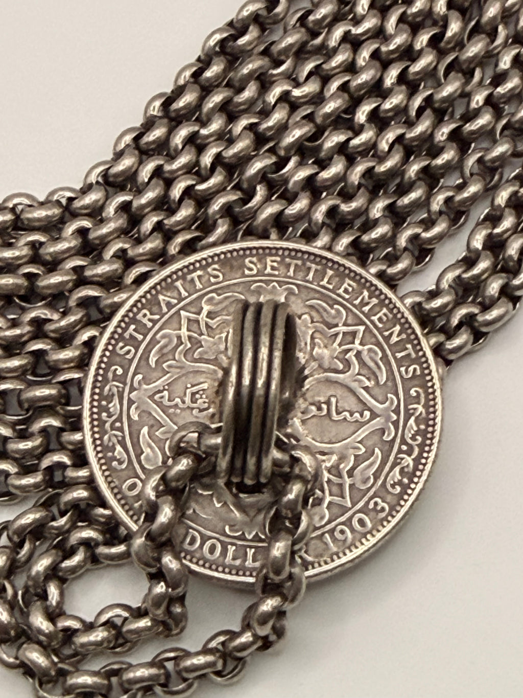 1903 Straits Settlements Necklace Silver - 461.1g