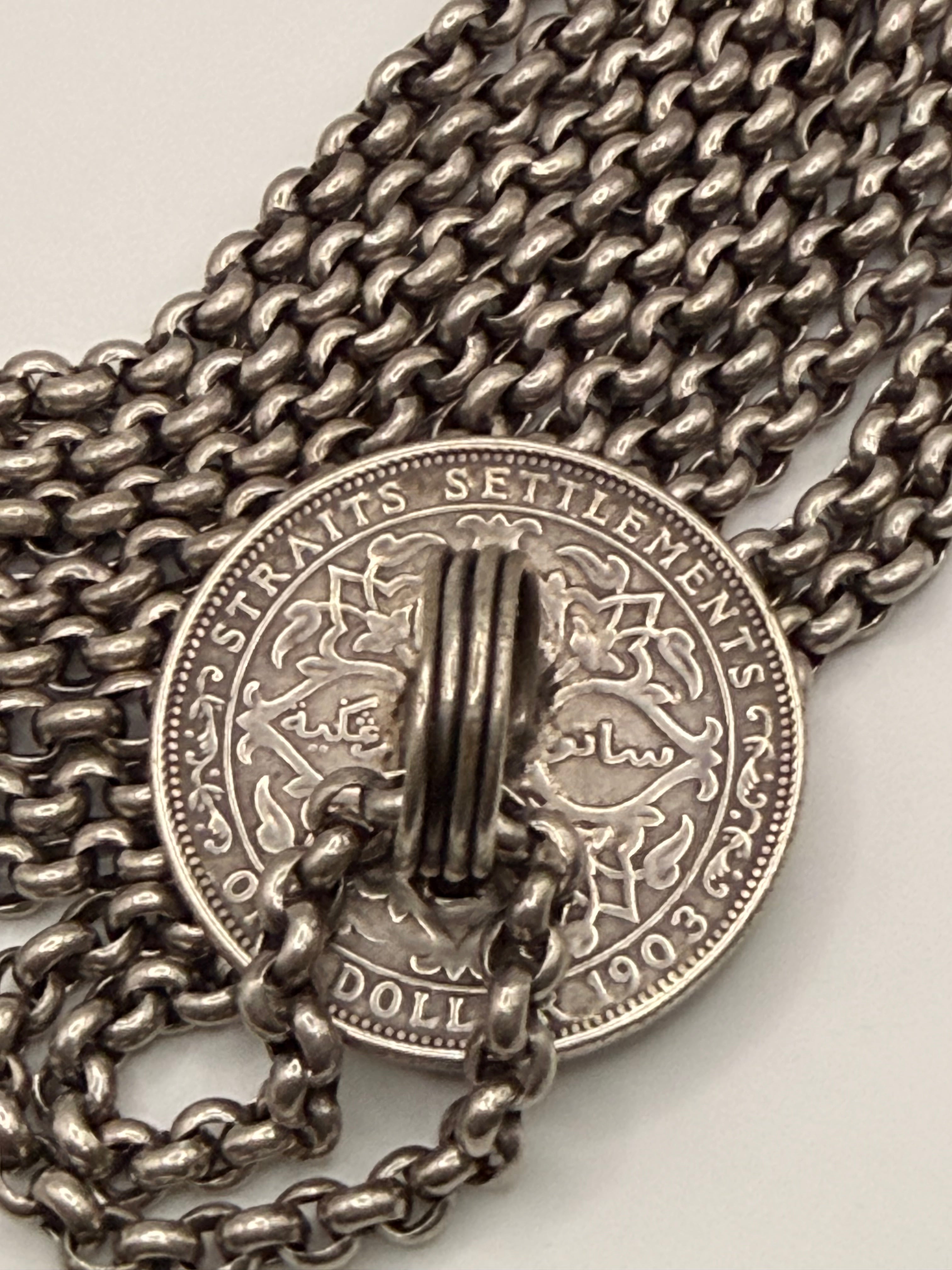 1903 Straits Settlements Necklace Silver - 461.1g