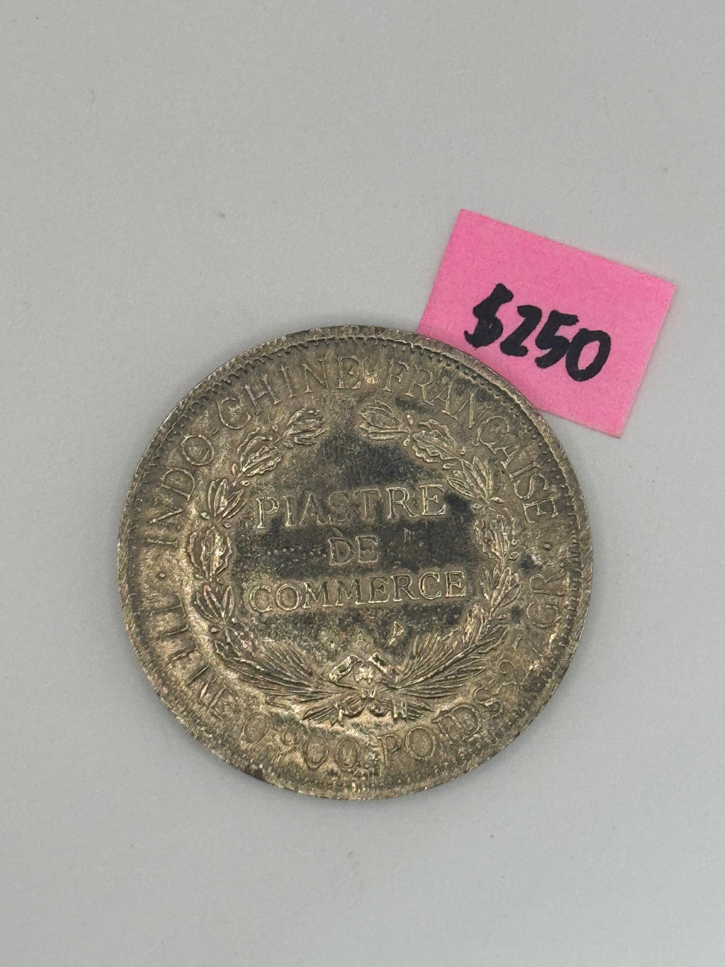 1895 - 1928 - French Indo China 1 Piastre Silver Coin