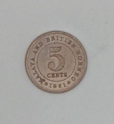 1953 - 1961 - 马来亚和英属婆罗洲 5c 银币