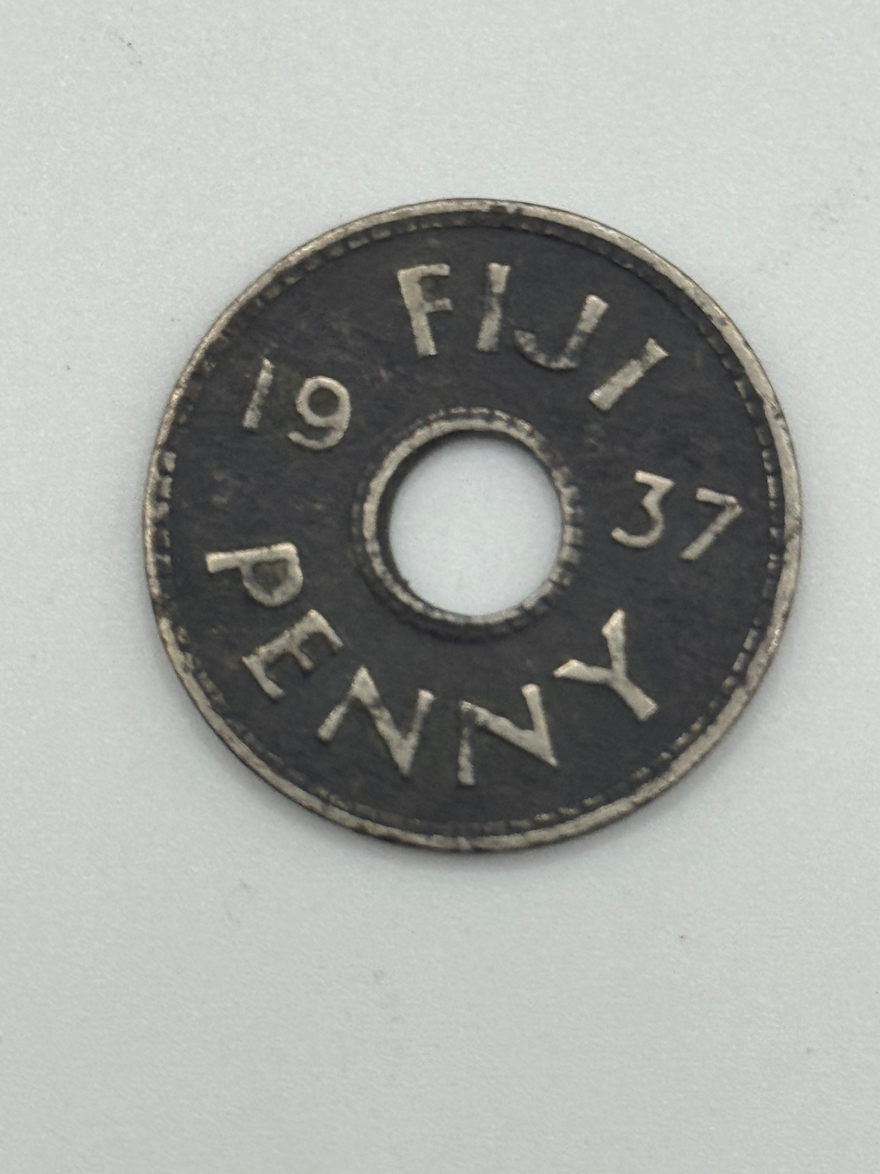 1937 - 1945 - Fiji 1 Penny Copper Coin