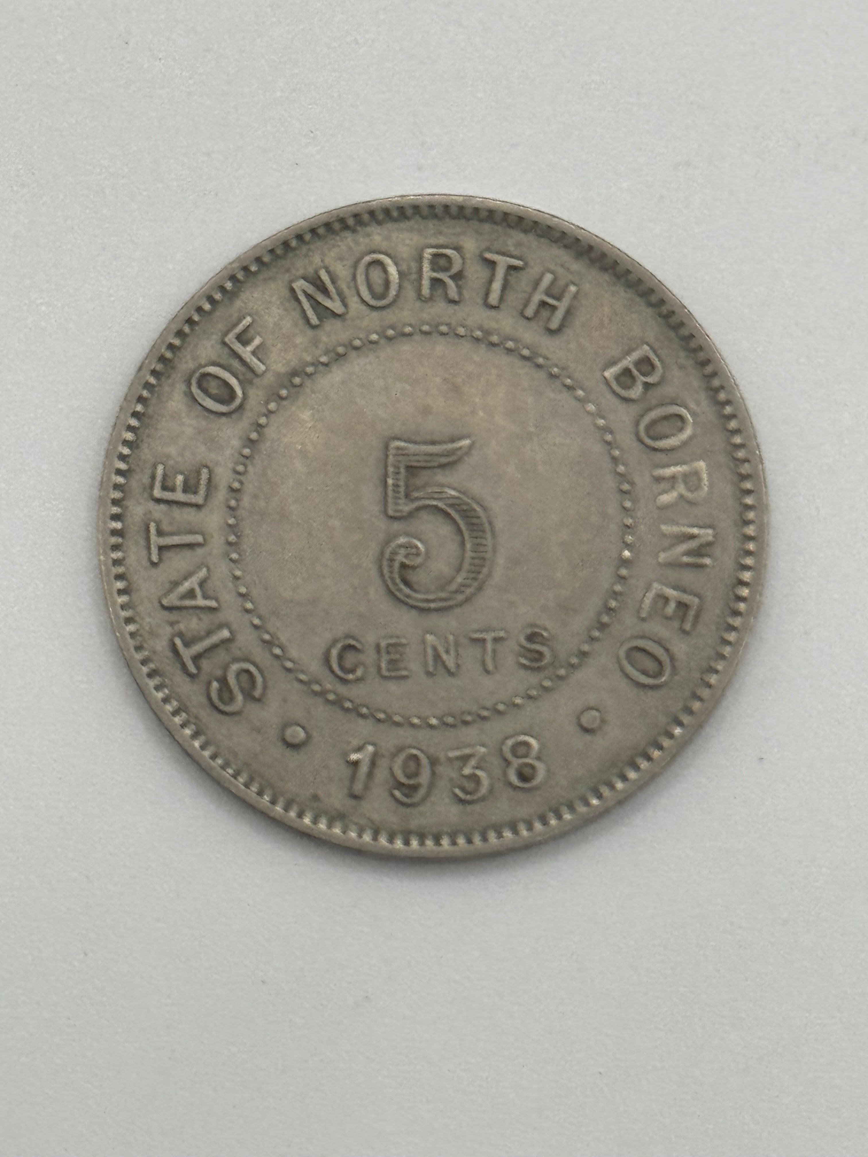 1941 - North Borneo 5c Copper Coin