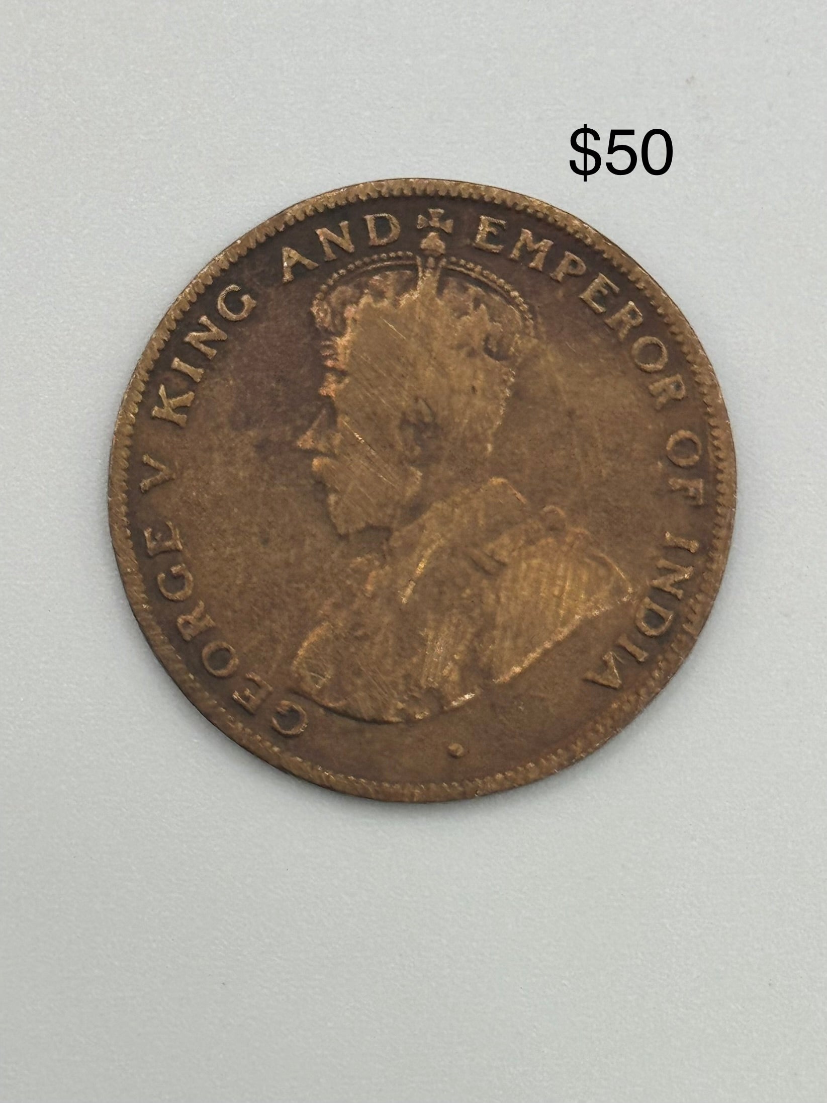 1919 - 1926 - HK 1c George V Bronze Coin