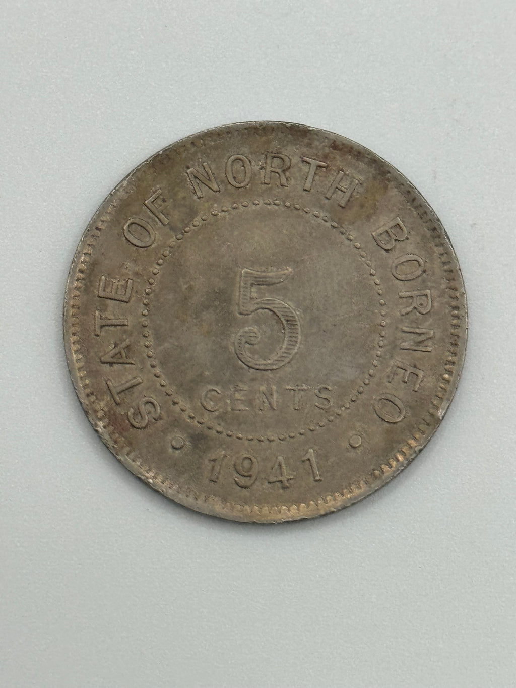 1941 - North Borneo 5c Copper Coin