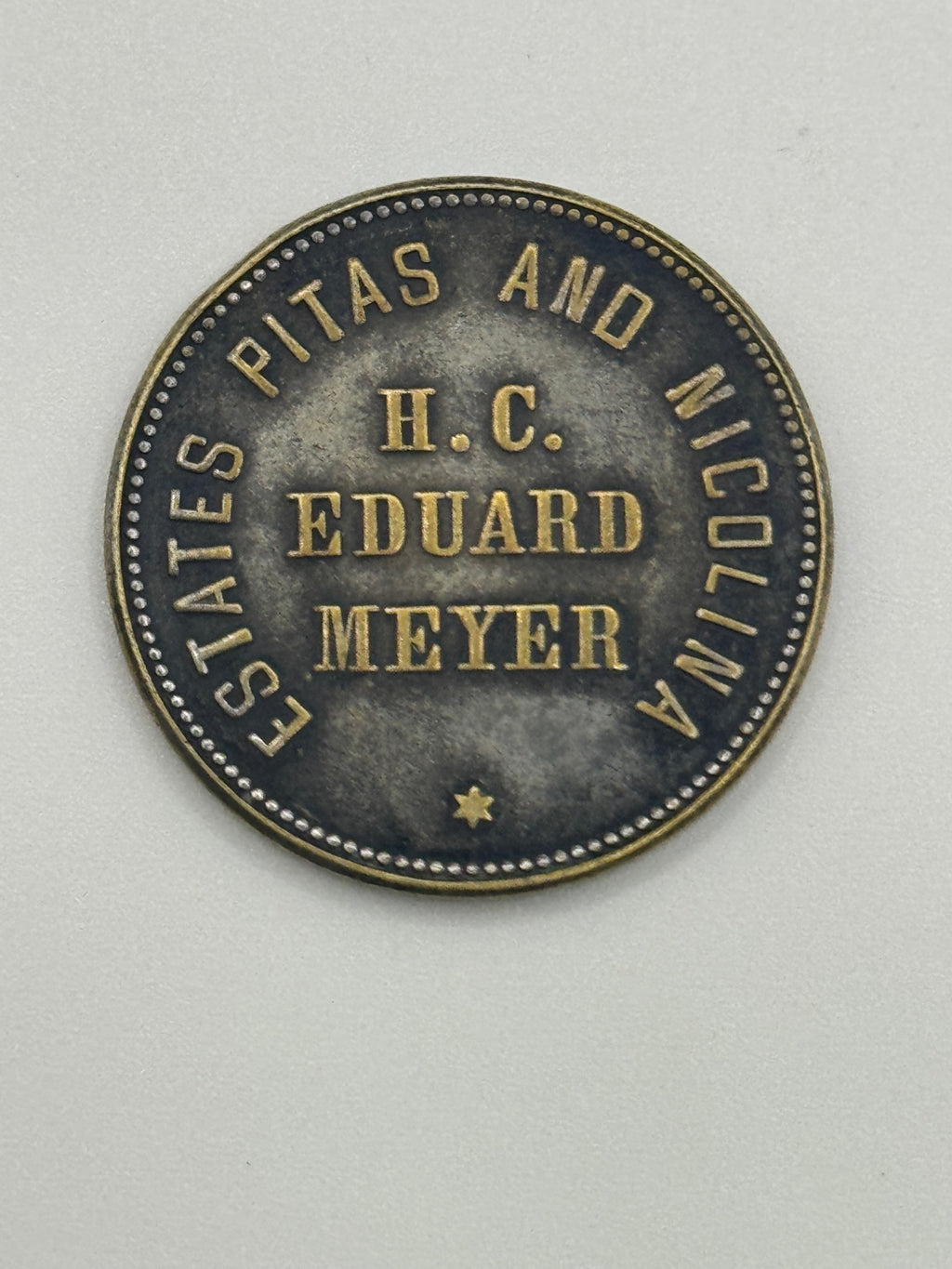 1896 - British North Borneo $1 Copper Coin