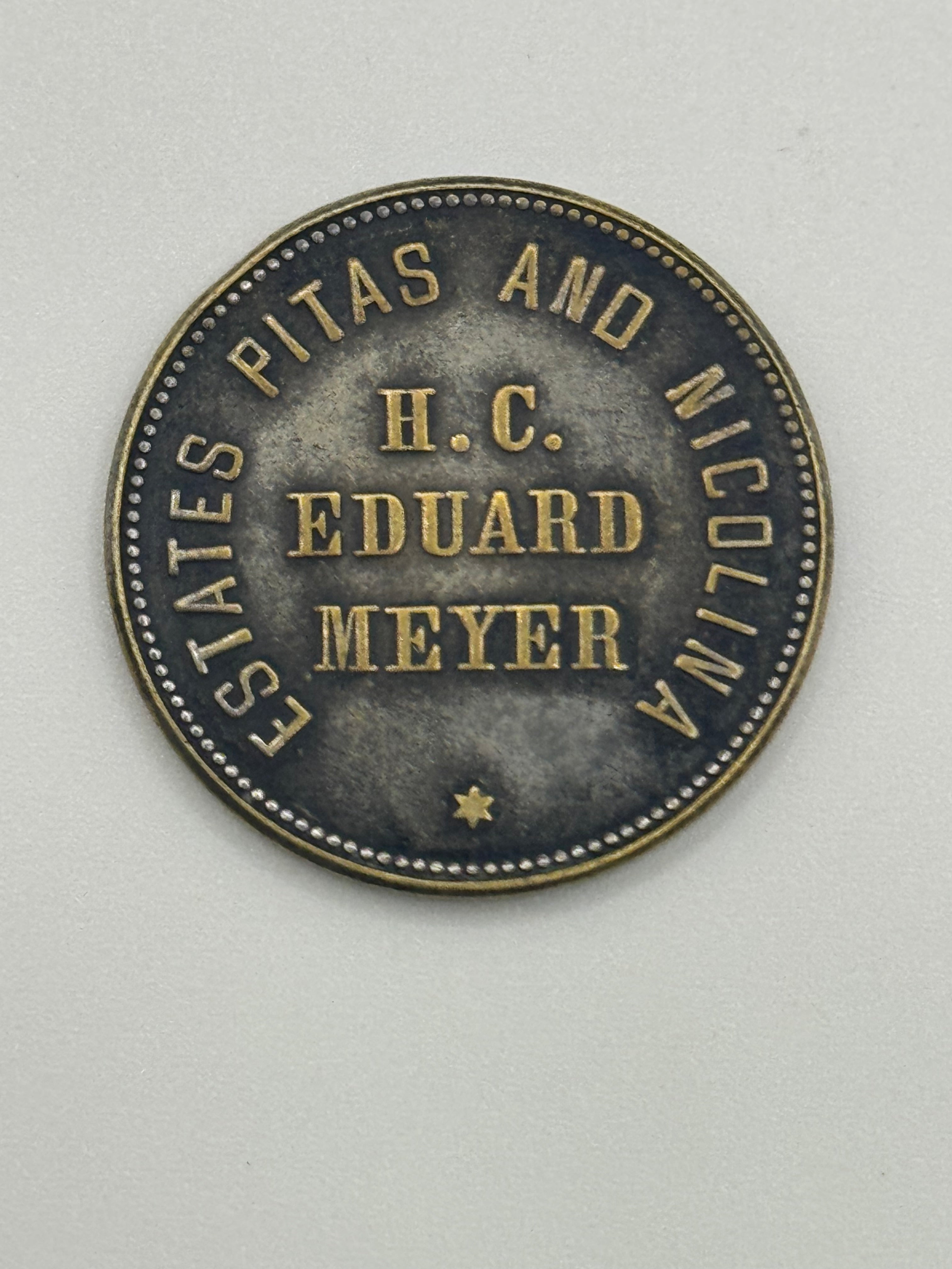 1896 - British North Borneo $1 Copper Coin
