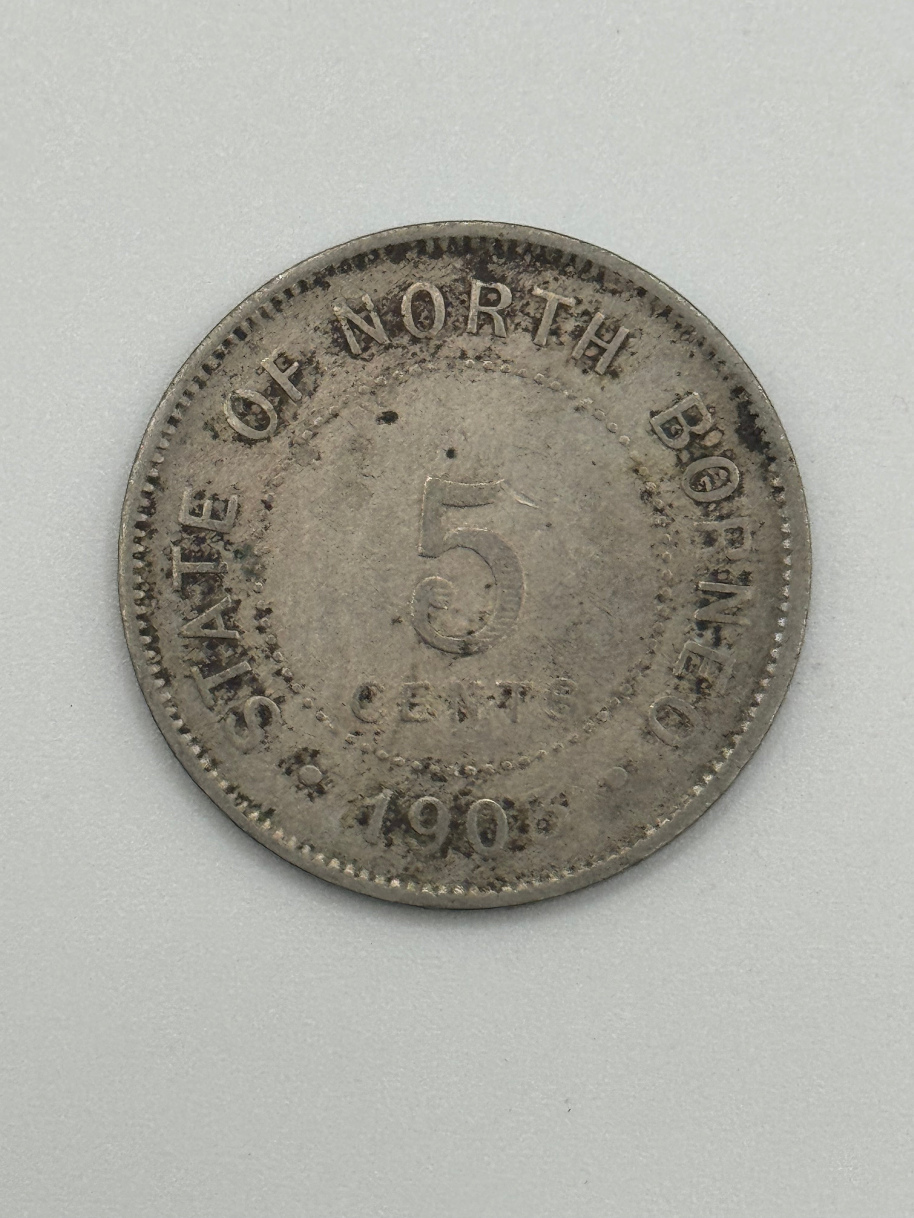 1941 - North Borneo 5c Copper Coin