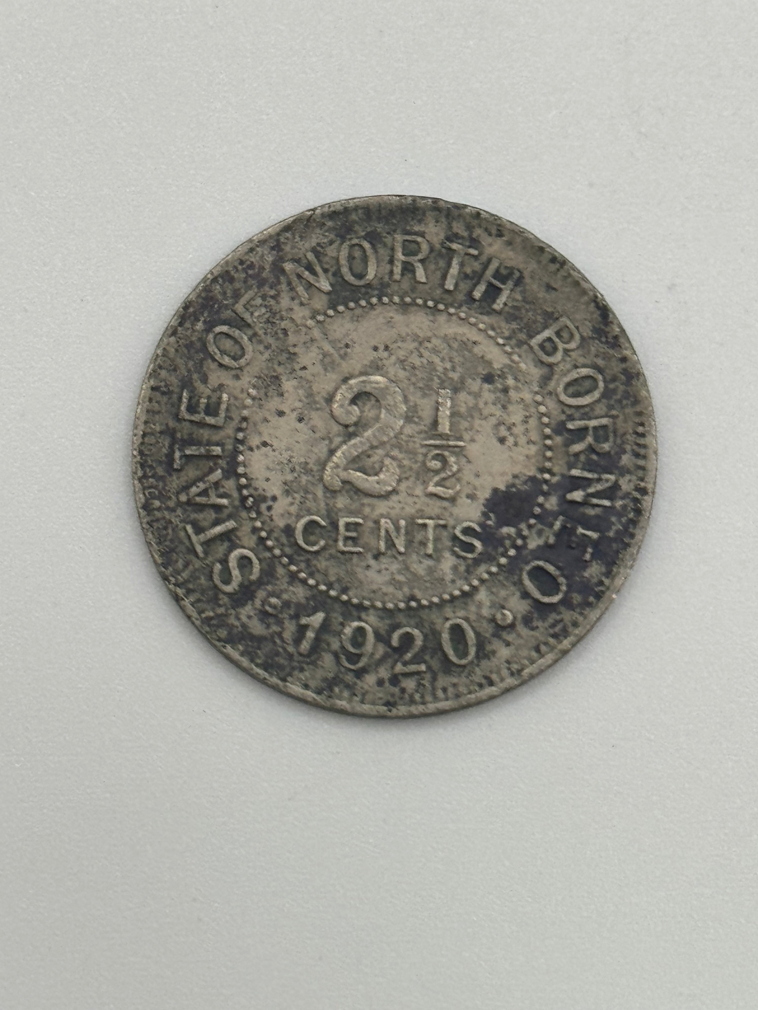 1903 - 1920 - North Borneo 2 1/2c Copper Coin