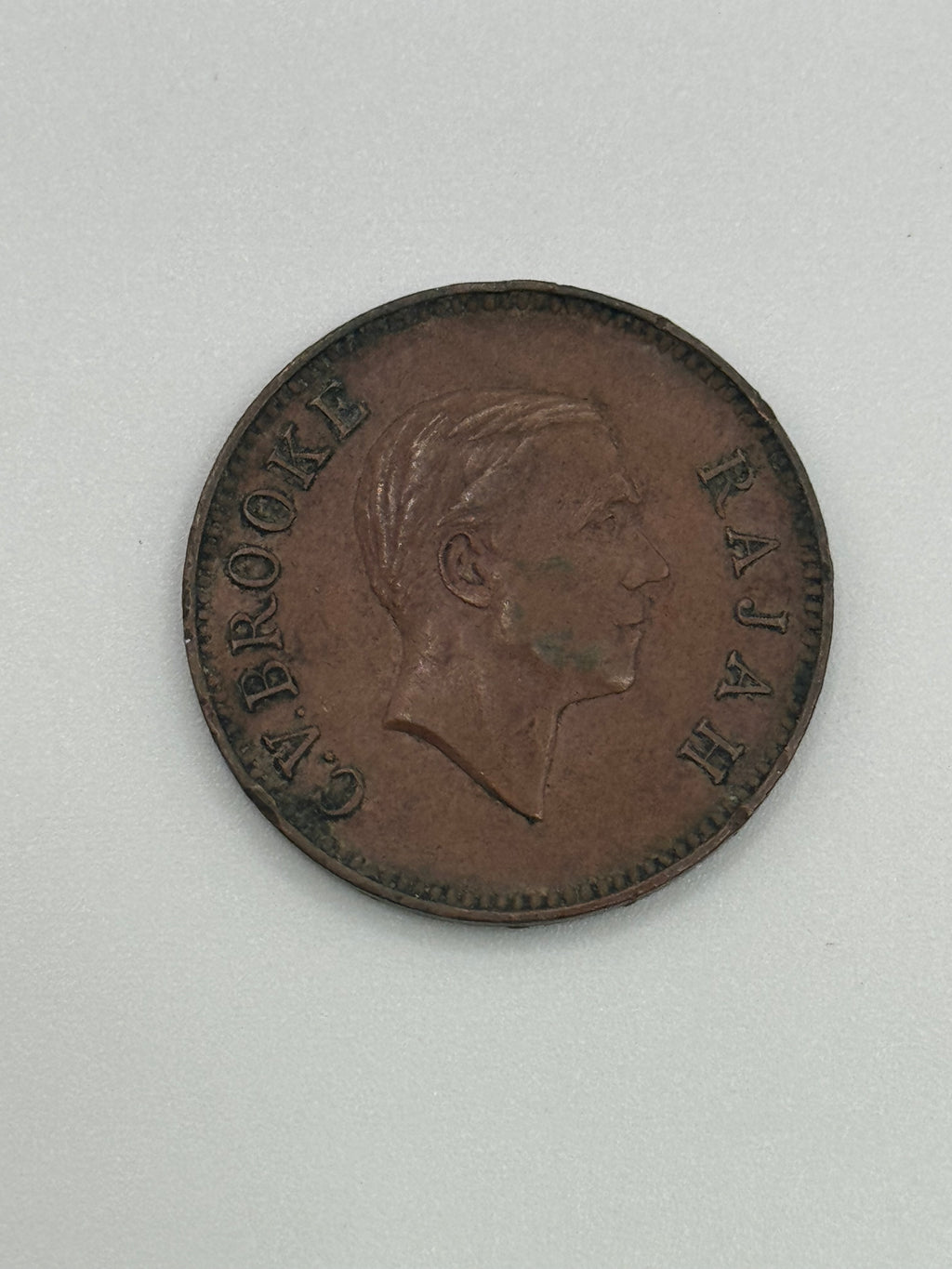 1937 - Sarawak 1c Charles V. Brooke Rajah Bronze Coin