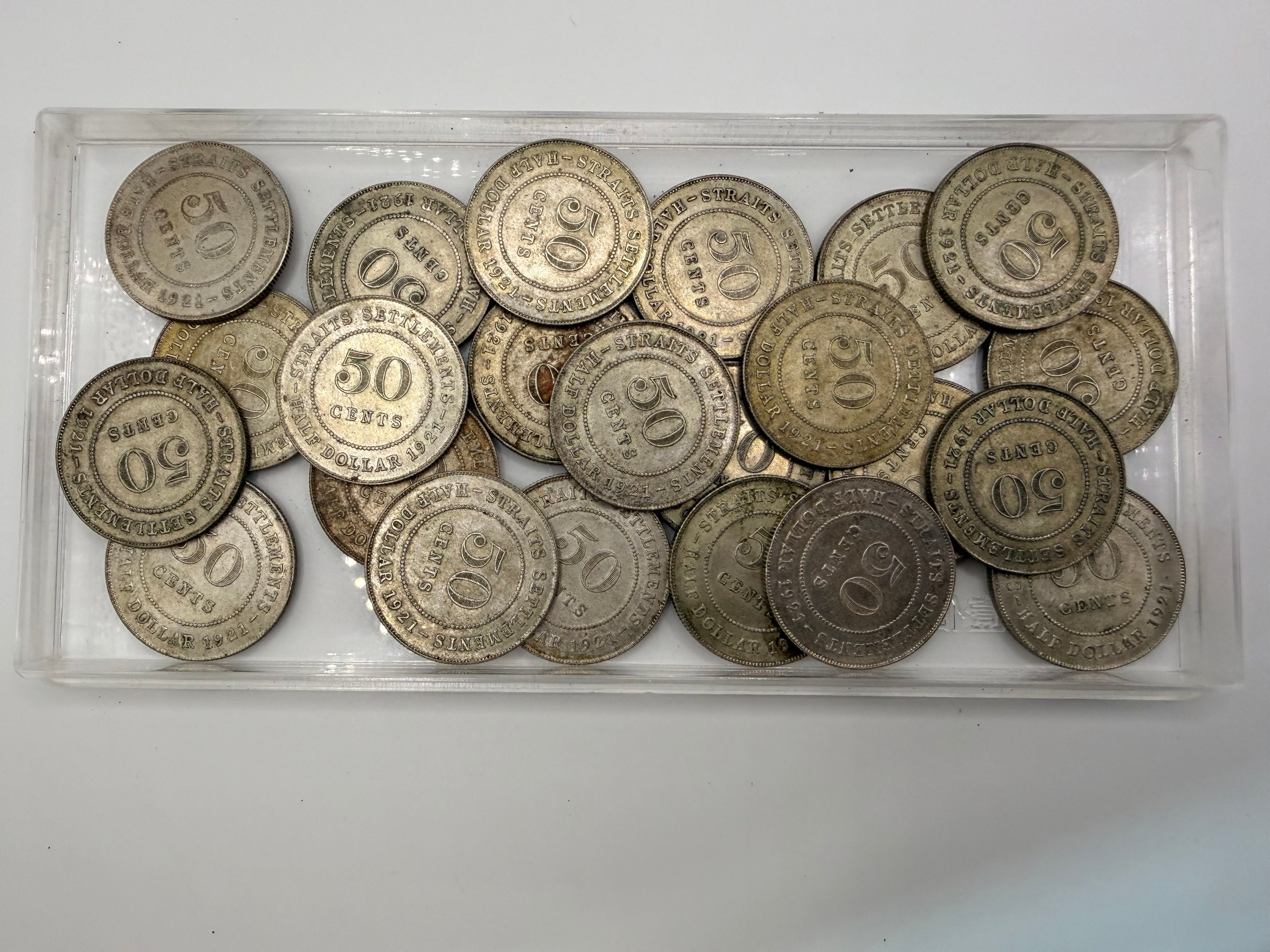 1920和1921年海峡殖民地50分硬币
