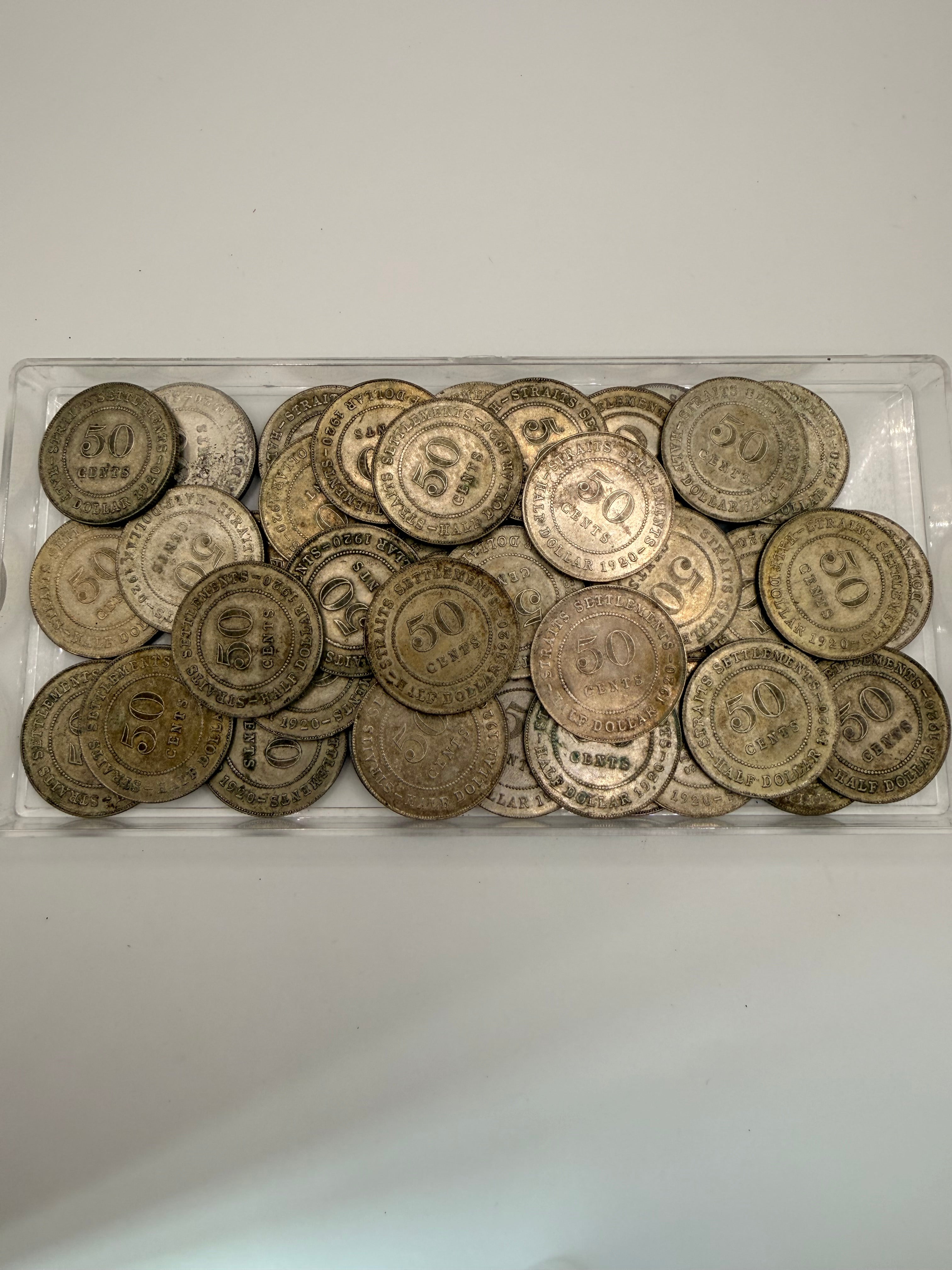 1920和1921年海峡殖民地50分硬币