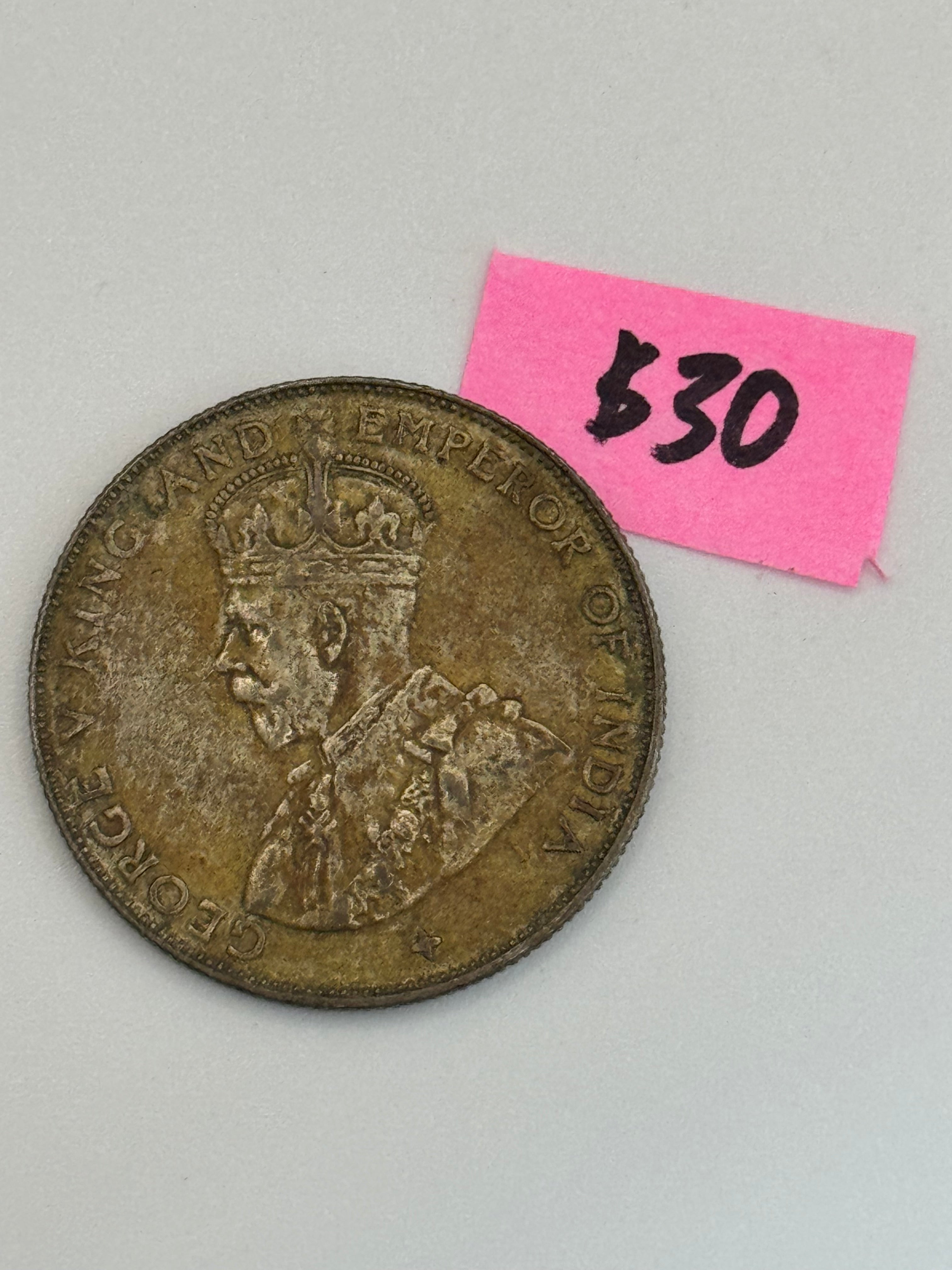 1920 - Straits Settlement 50c Coin