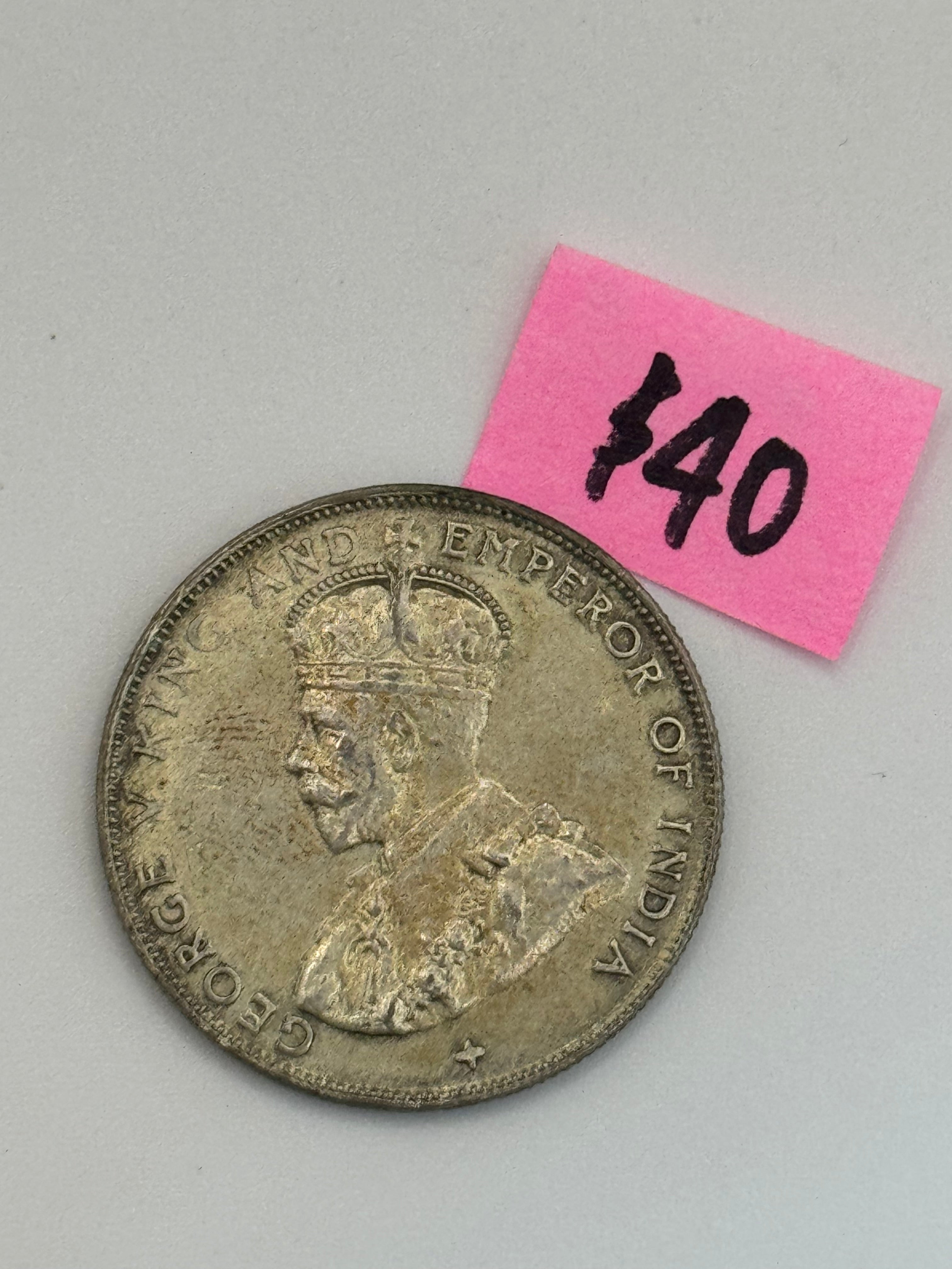 1920 - Straits Settlement 50c Coin
