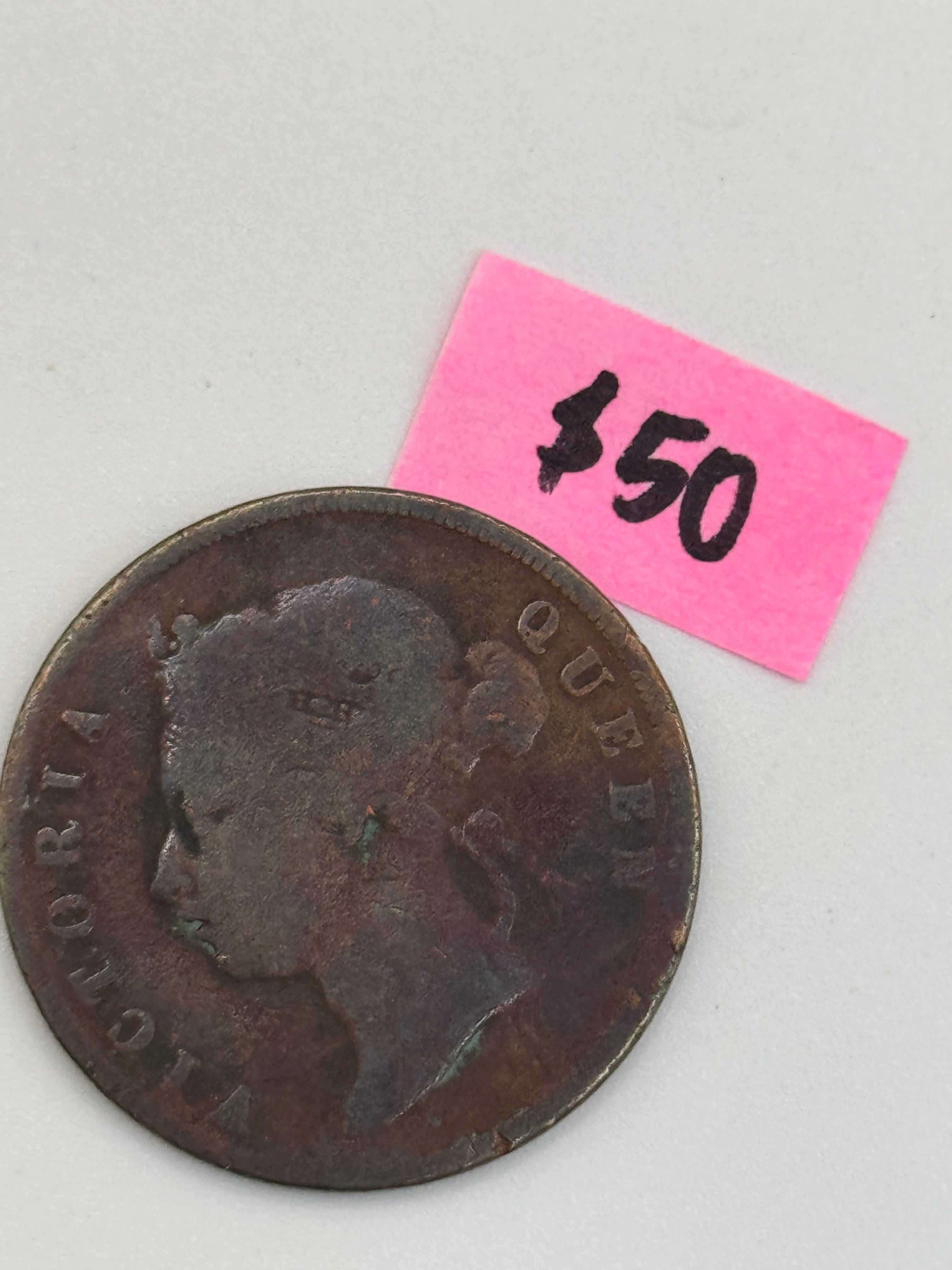 1876 - Straits Settlement 1c Victoria Copper Coin