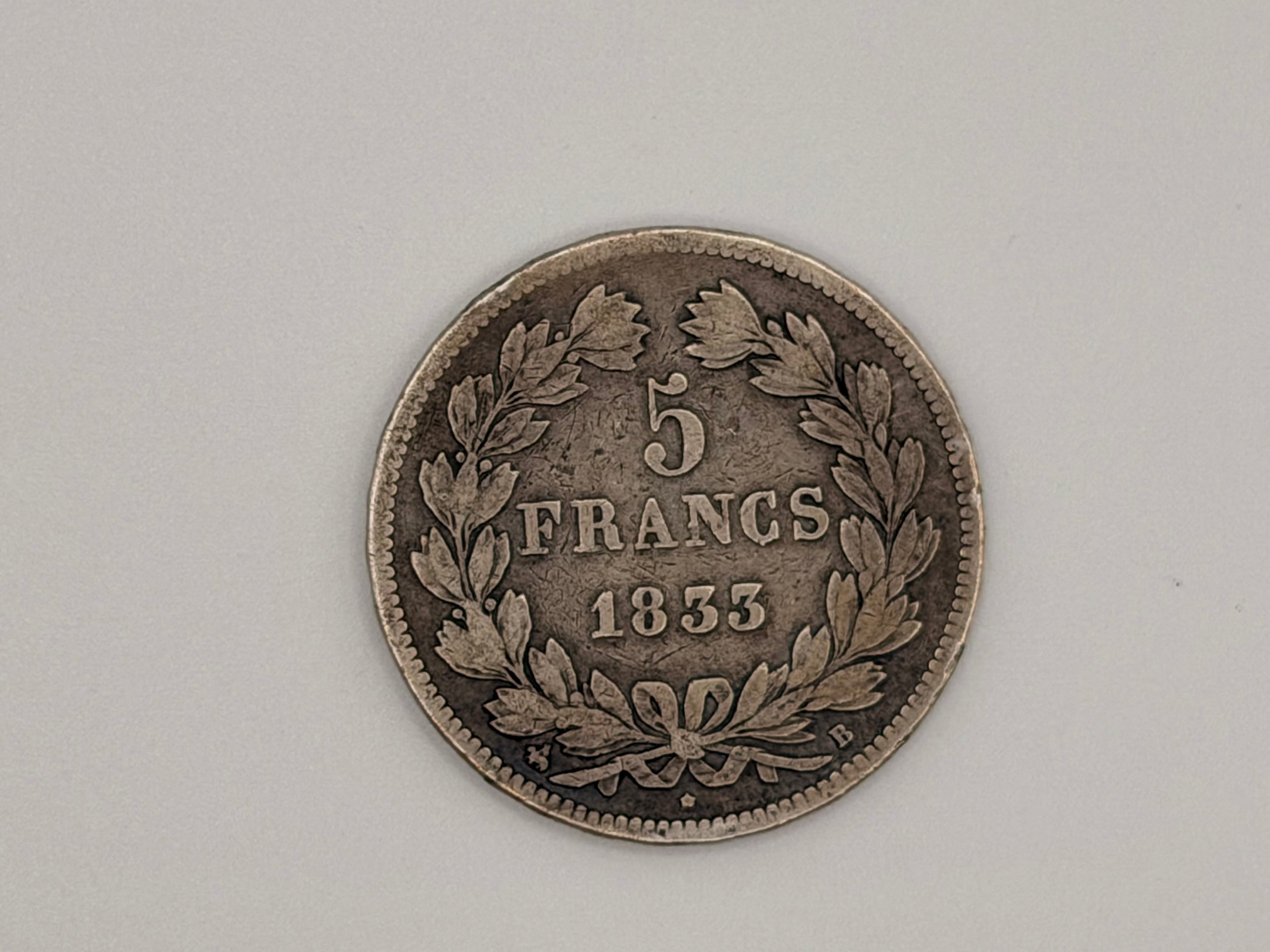 1830 - 1848 年 - 法国 5 法郎银币