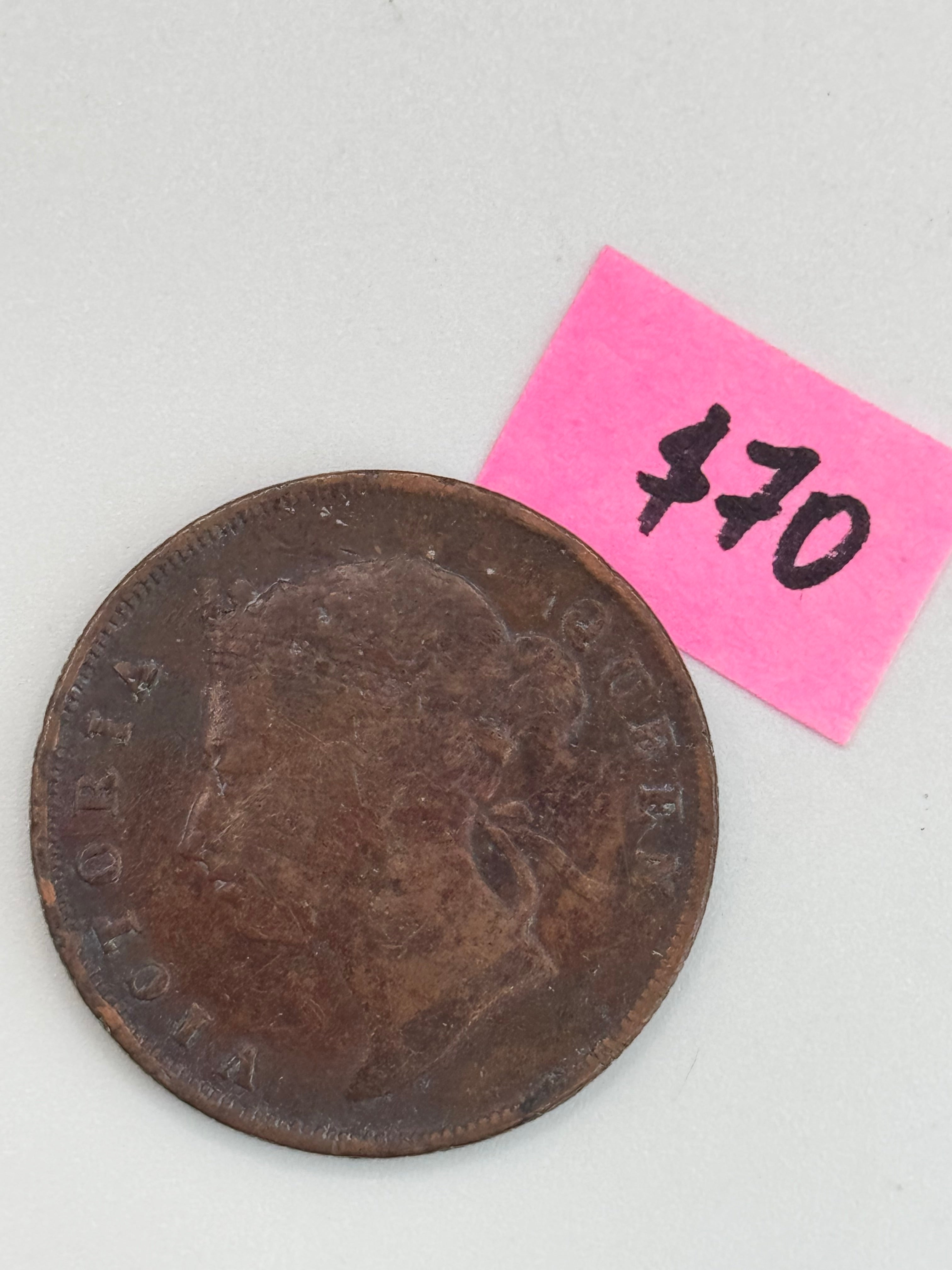 1897 - Straits Settlement 1c Victoria Copper Coin