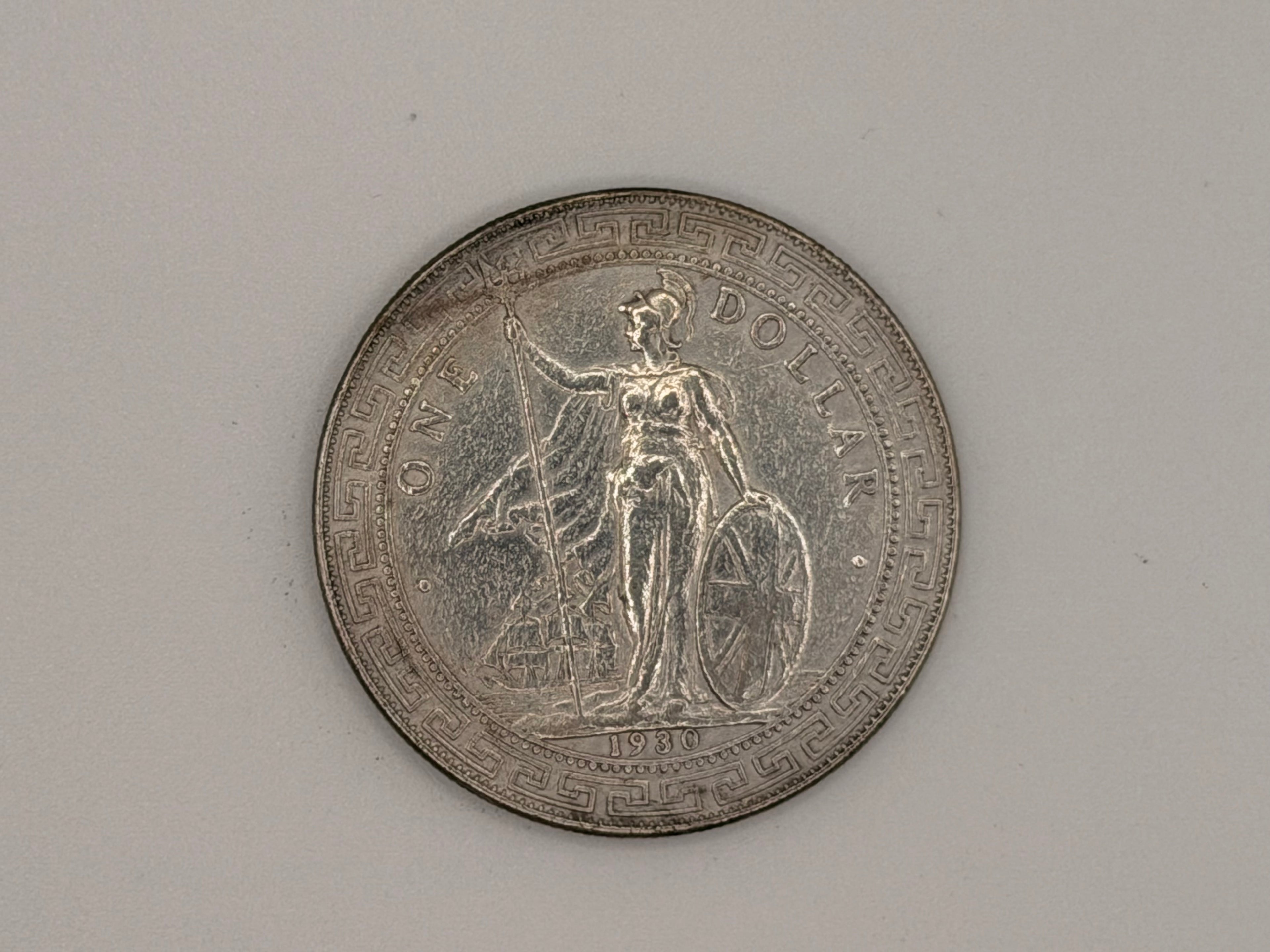 1898 - 1930 年 - 英国贸易银元 1 美元硬币