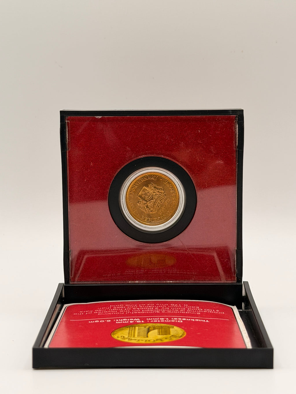 1965-1975 新加坡独立十周年100元金币