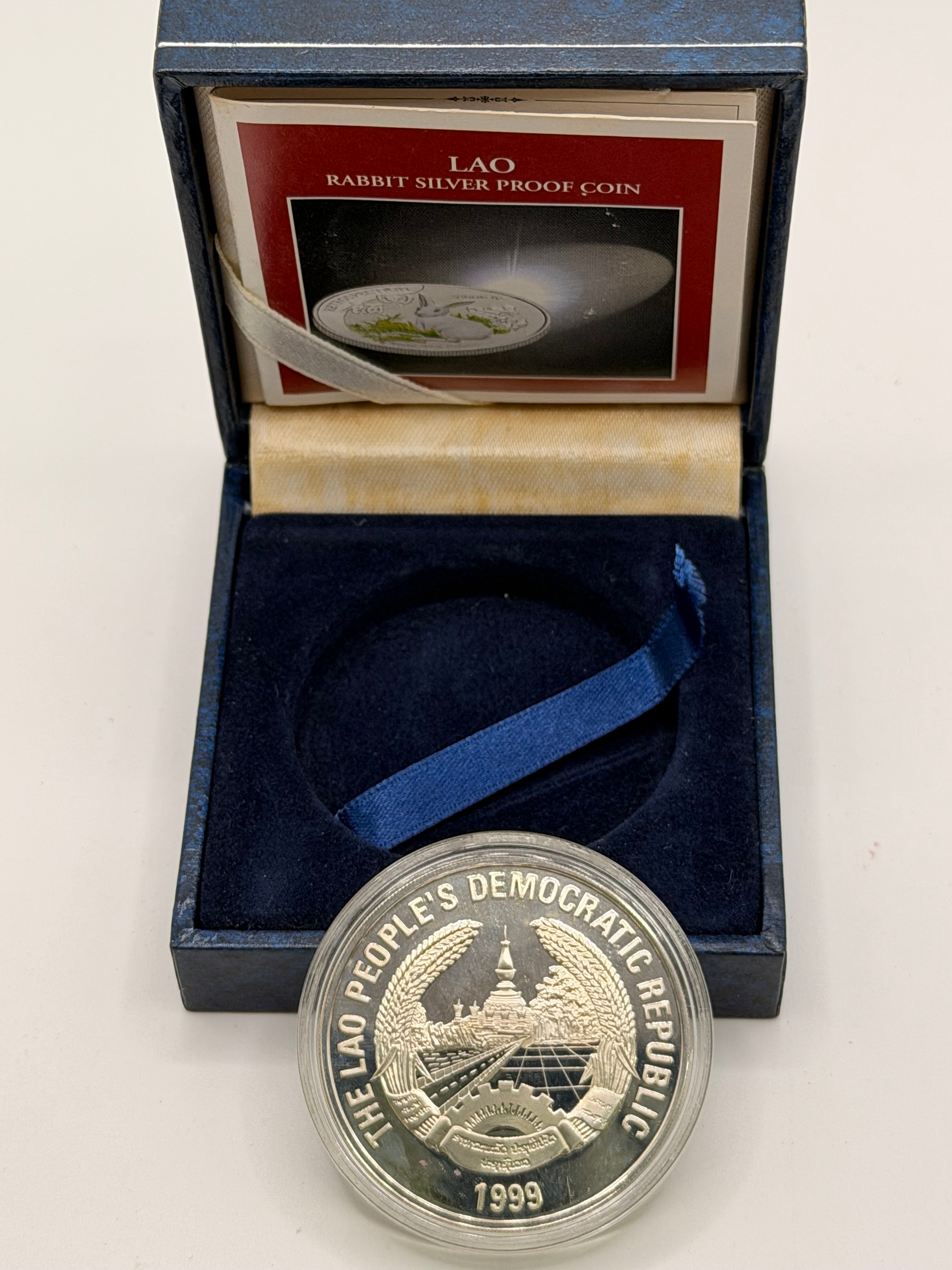 1999年老挝3000基普银质精制币（兔年）
