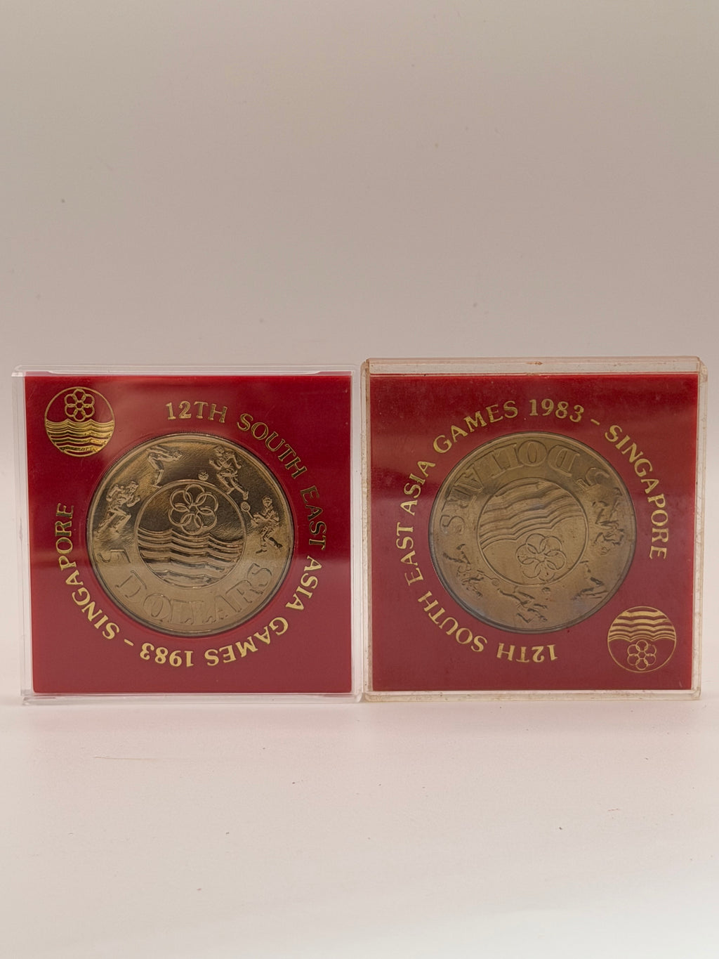[Set of 2] 1983 Singapore 12th SEA Games $5 Cupro-Nickel Coin