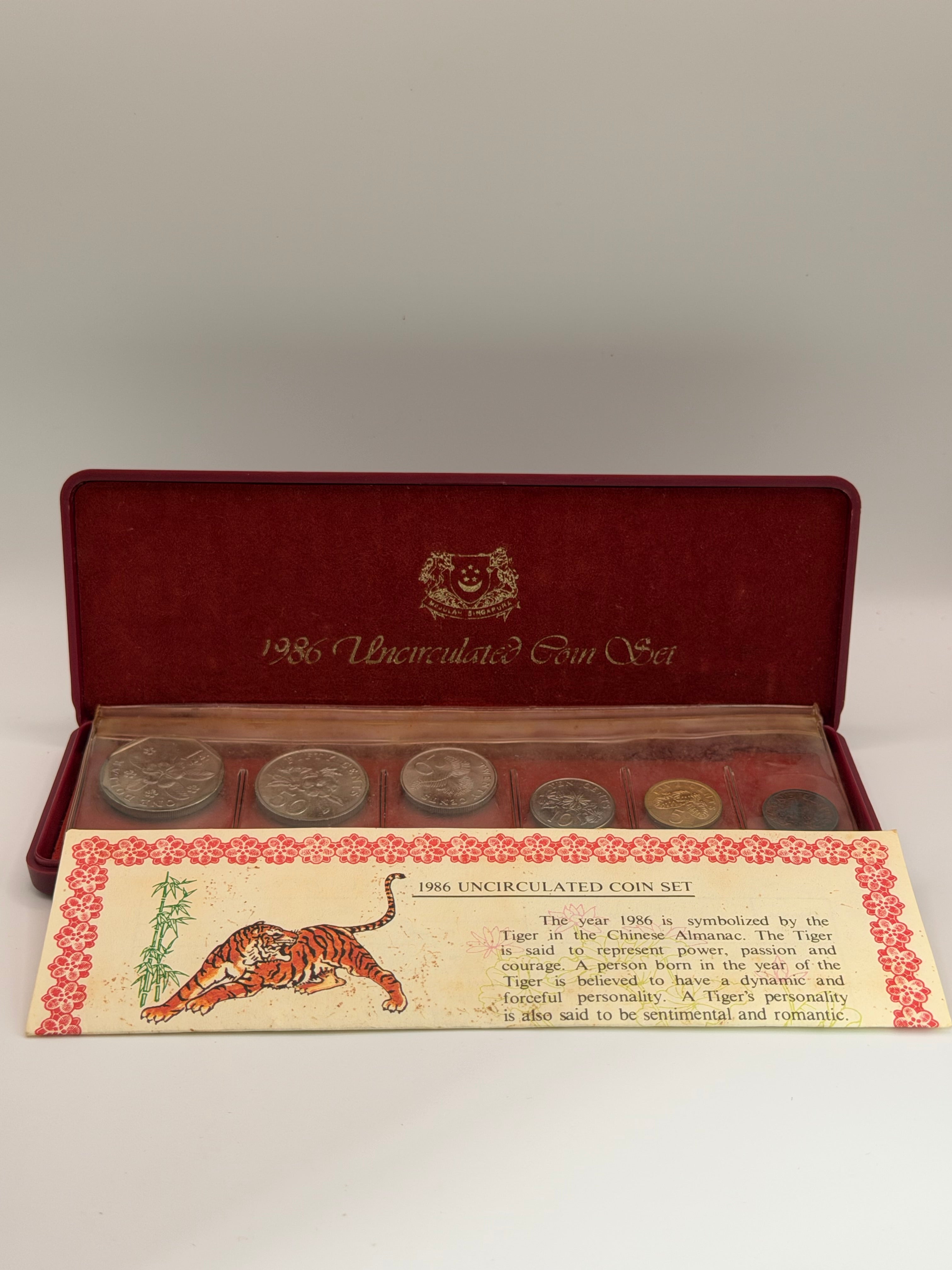 1986 Singapore Uncirculated Coin Set (Year of the Tiger)