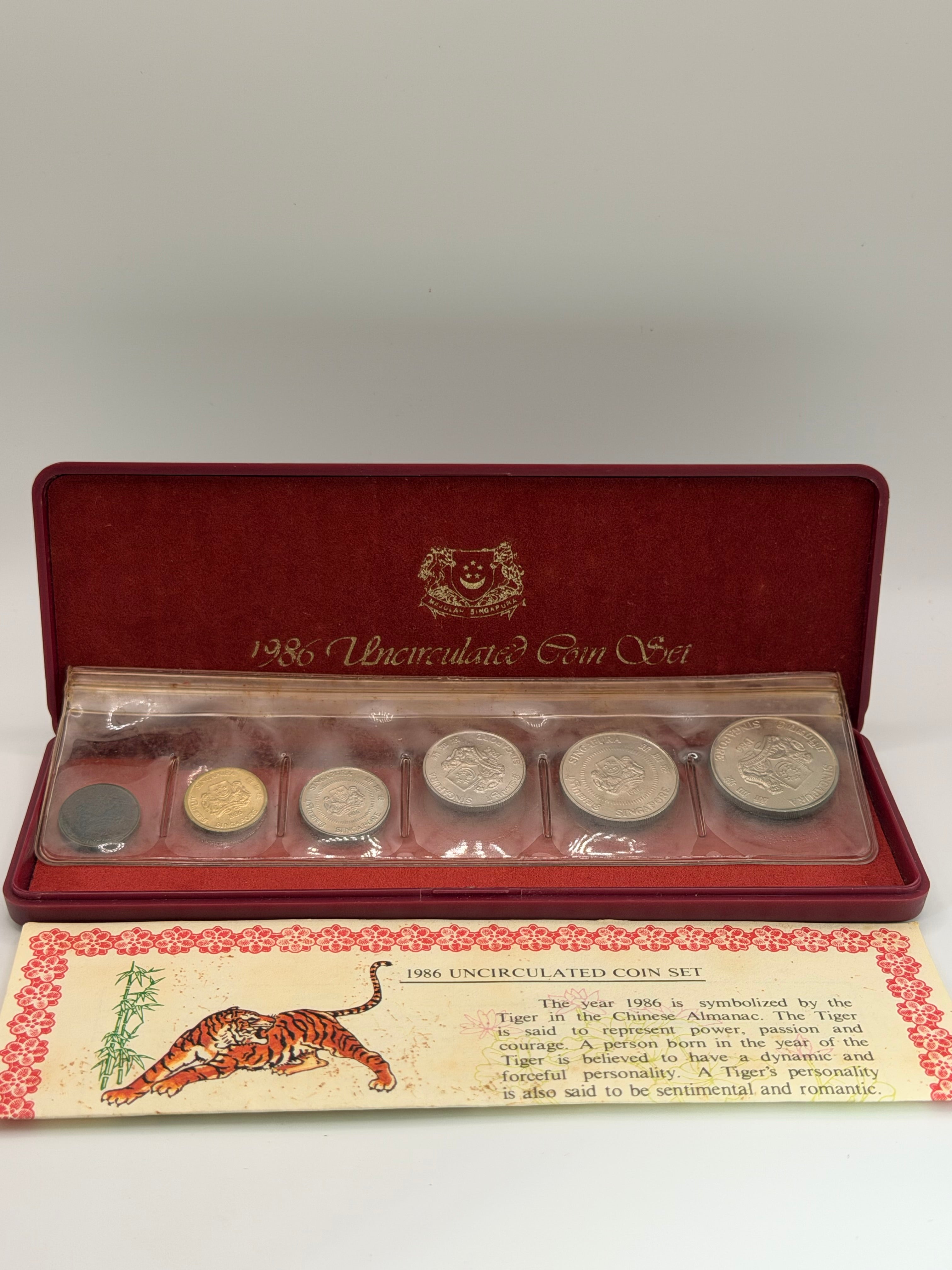 1986 Singapore Uncirculated Coin Set (Year of the Tiger)