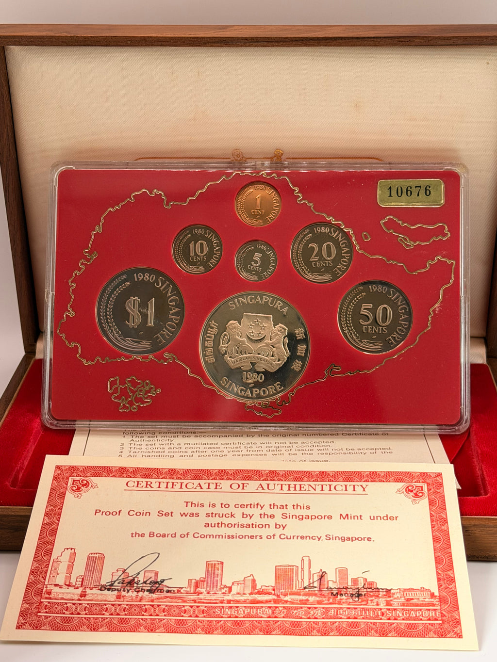 1980年新加坡精制硬币套装