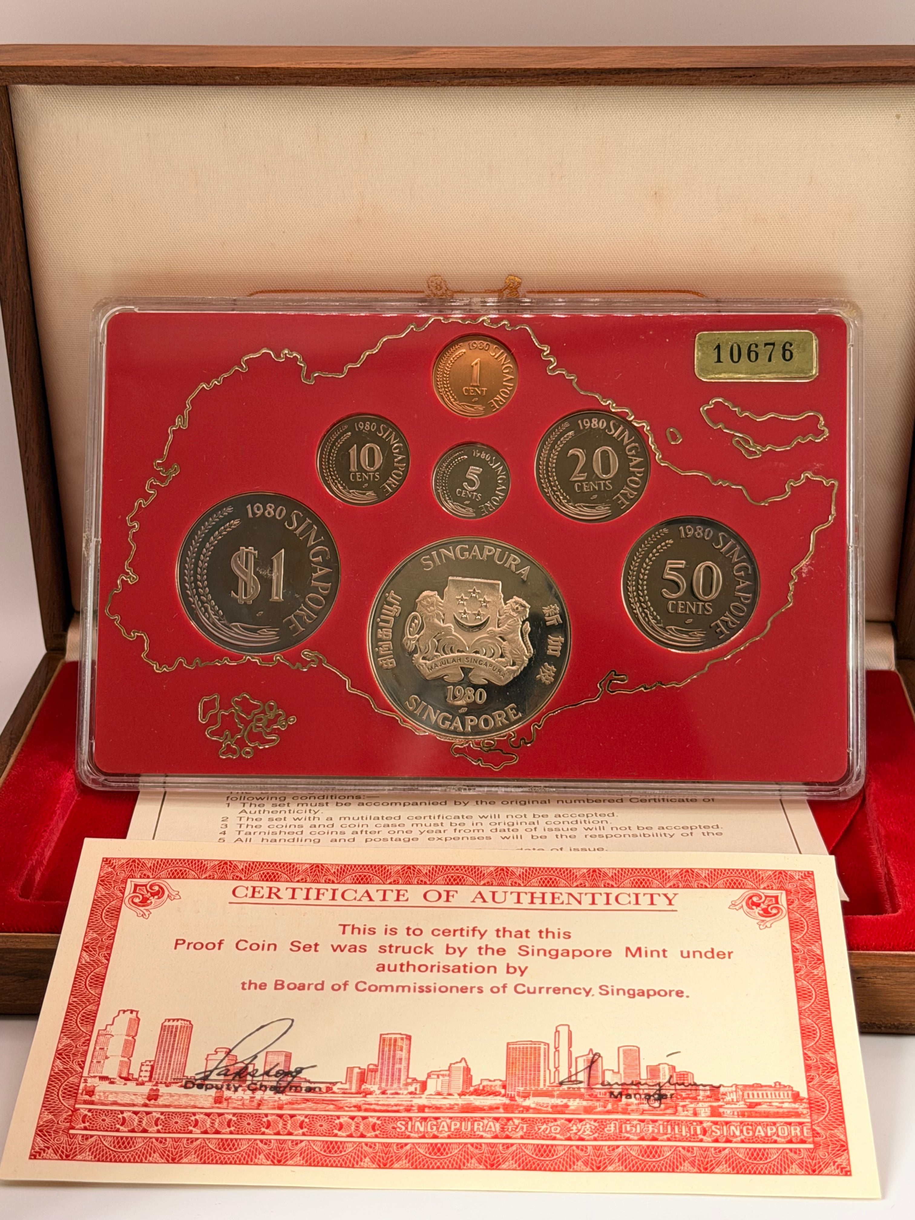 1980年新加坡精制硬币套装