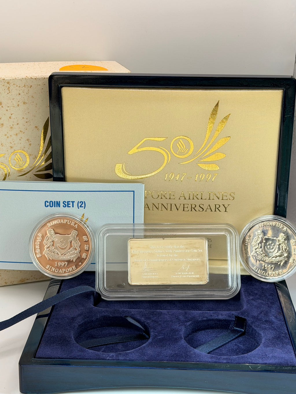 1947 - 1997 Singapore SIA 50th Anniversary Coin Set