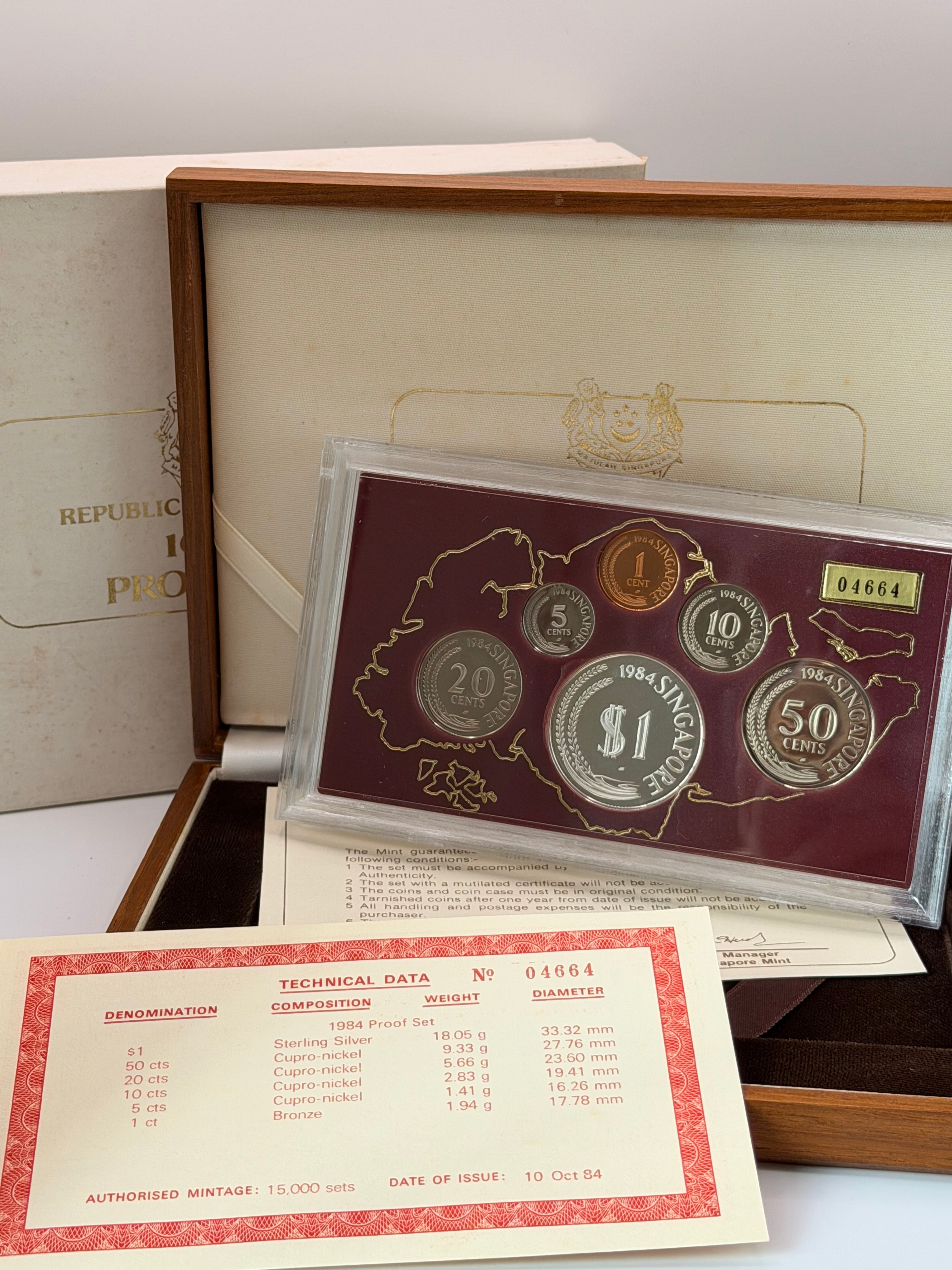 1984年新加坡精制硬币套装