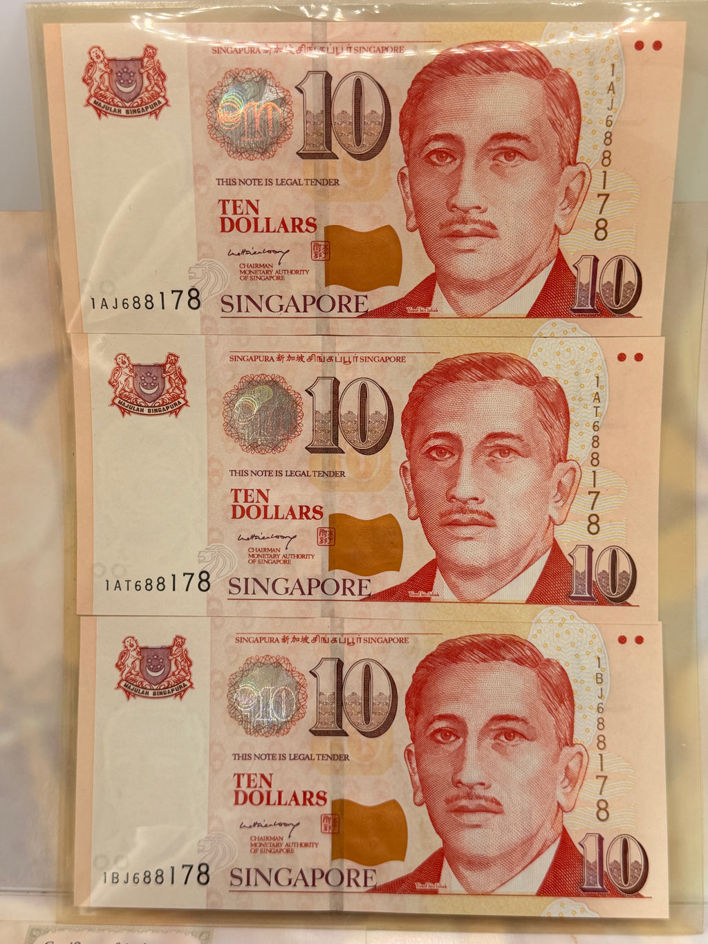 1967 - 1976 新加坡23K黄金胡姬花系列套装