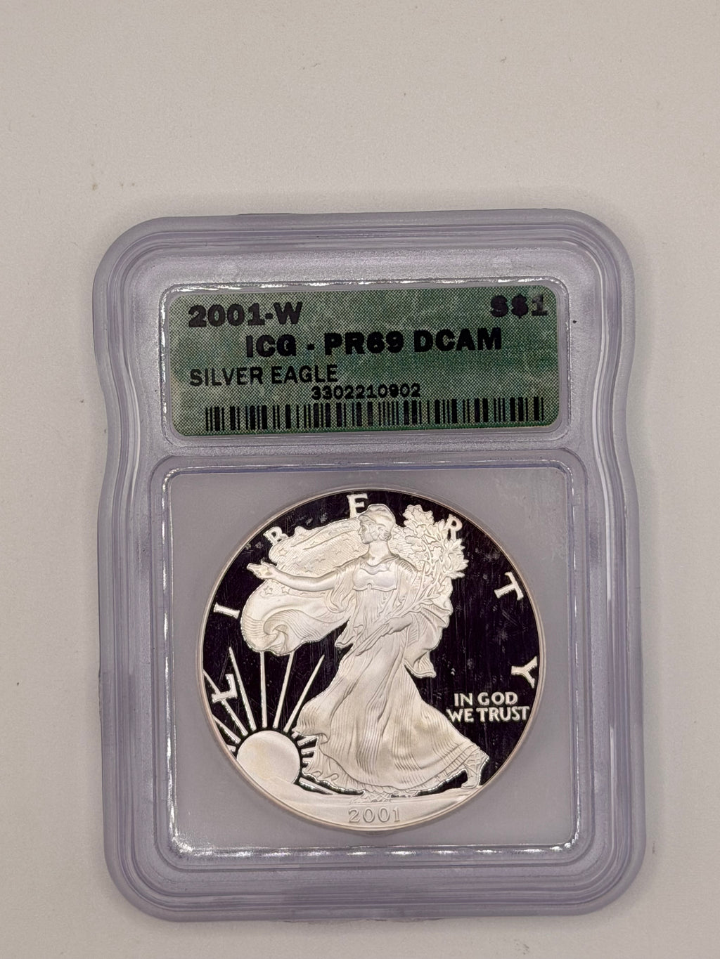 2001 US Silver Eagle Liberty 1 Oz Silver $1 Coin