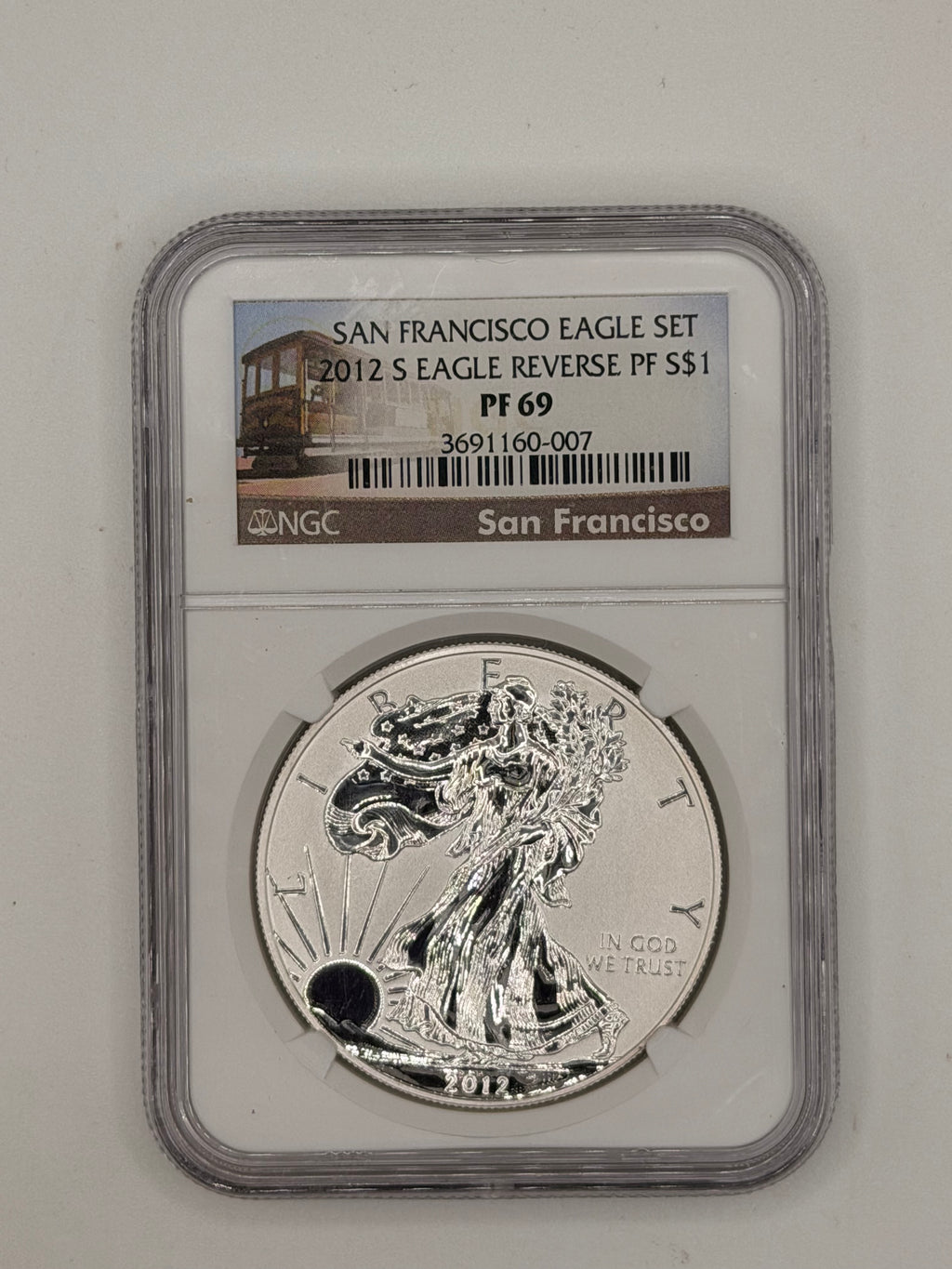 2012 US Silver Eagle Liberty 1 Oz Silver $1 Coin (San Francisco Eagle Set)