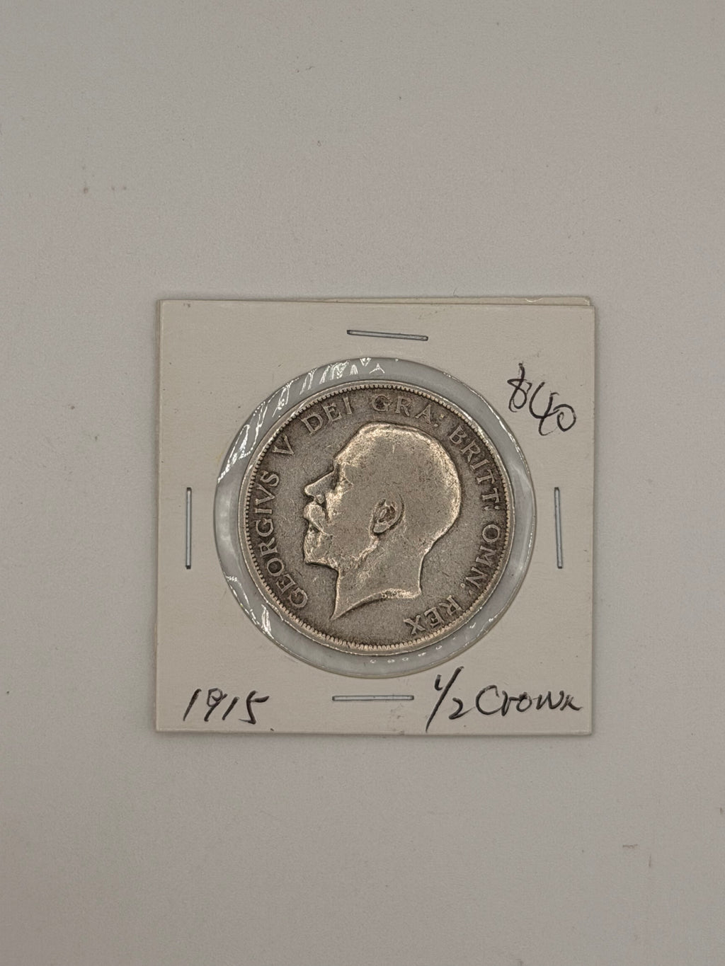1915 UK ½ Crown George V Coin