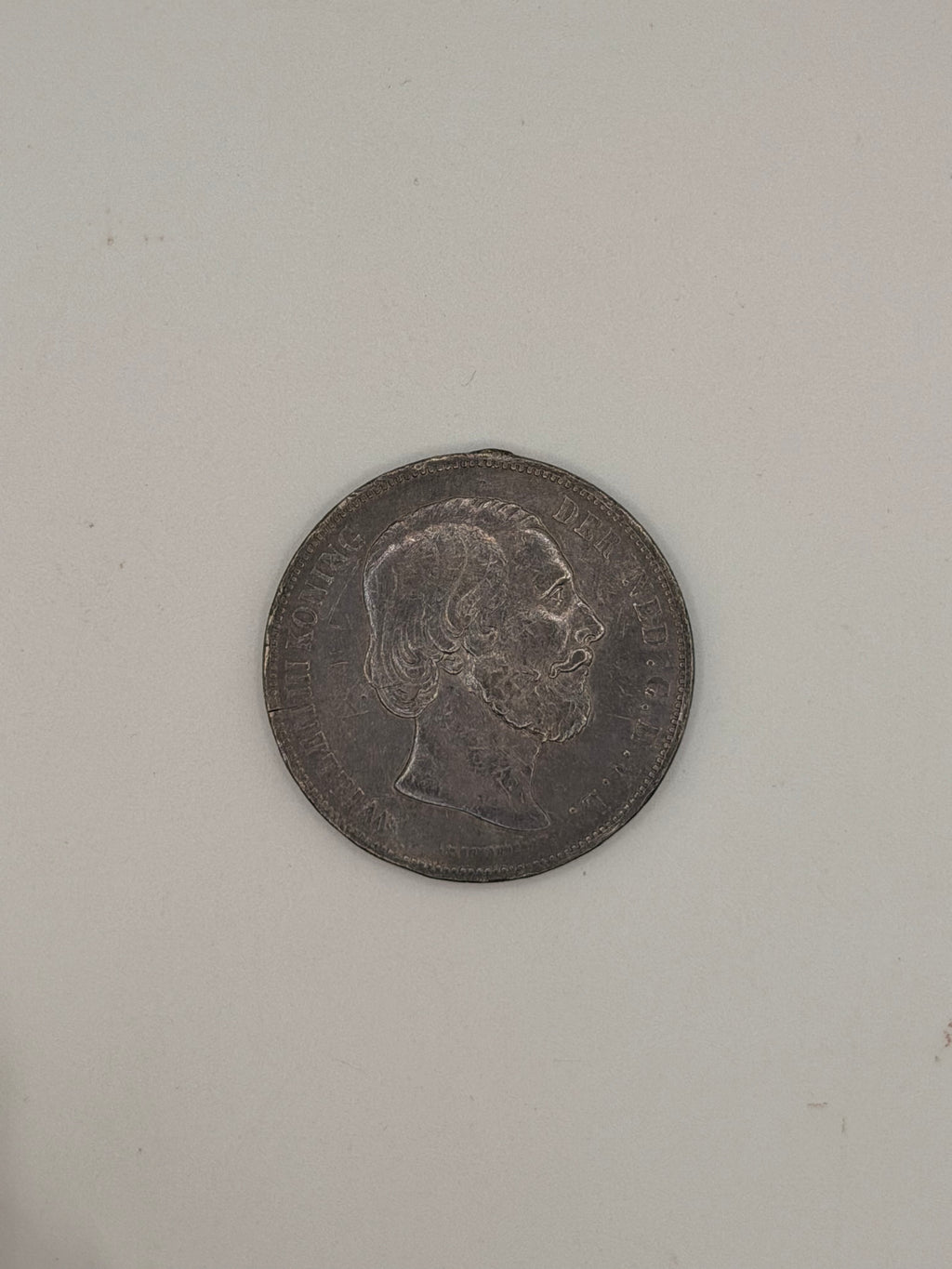 1871 Netherlands 2 ½ Gulden Willem III UNC Coin
