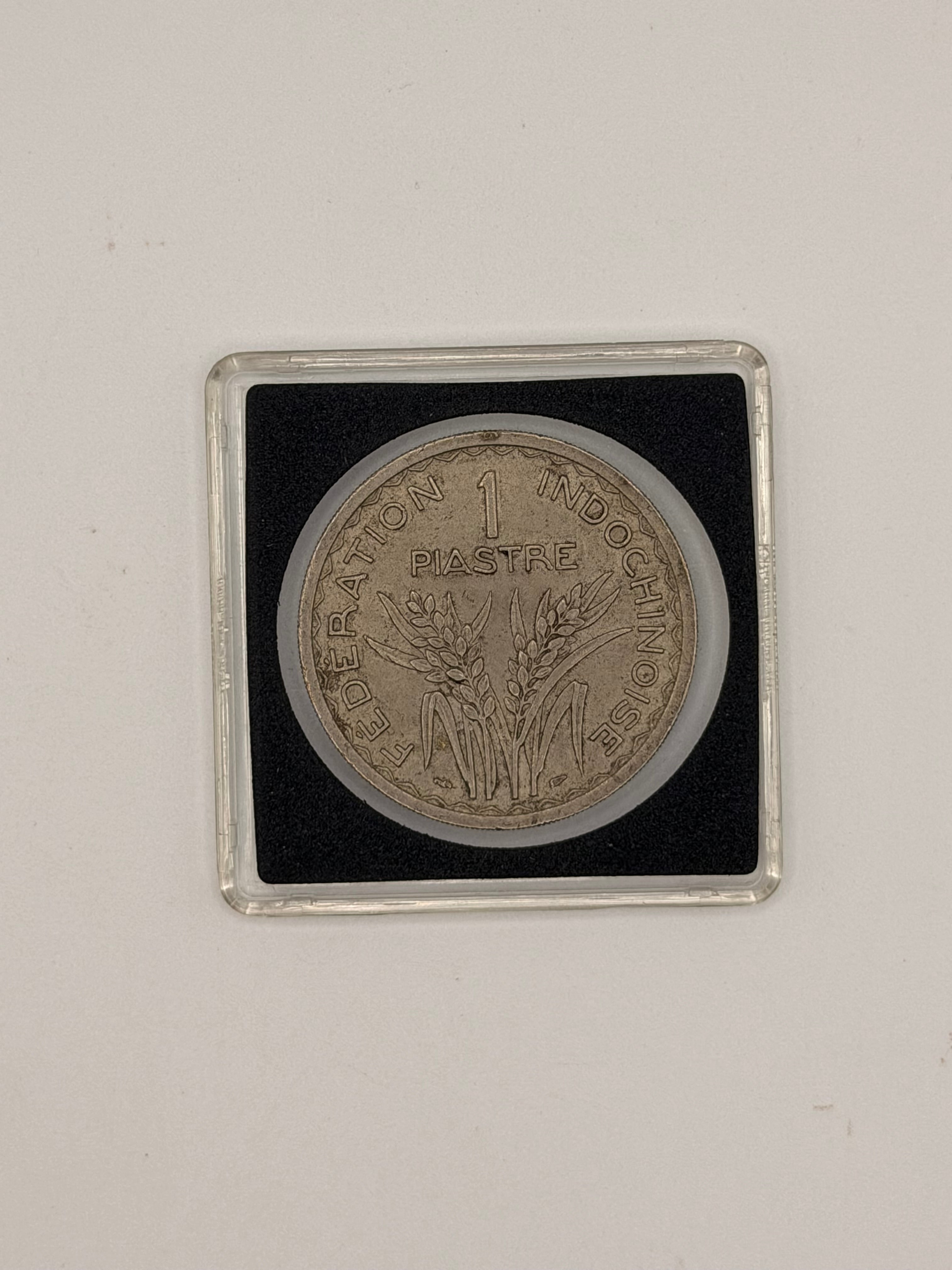 1947 French Indochina 1 Piastre Coin
