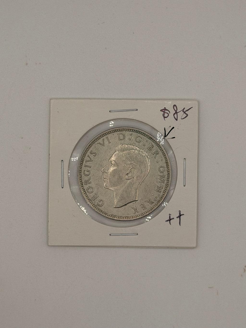 1945 UK George VI ½ Crown Coin