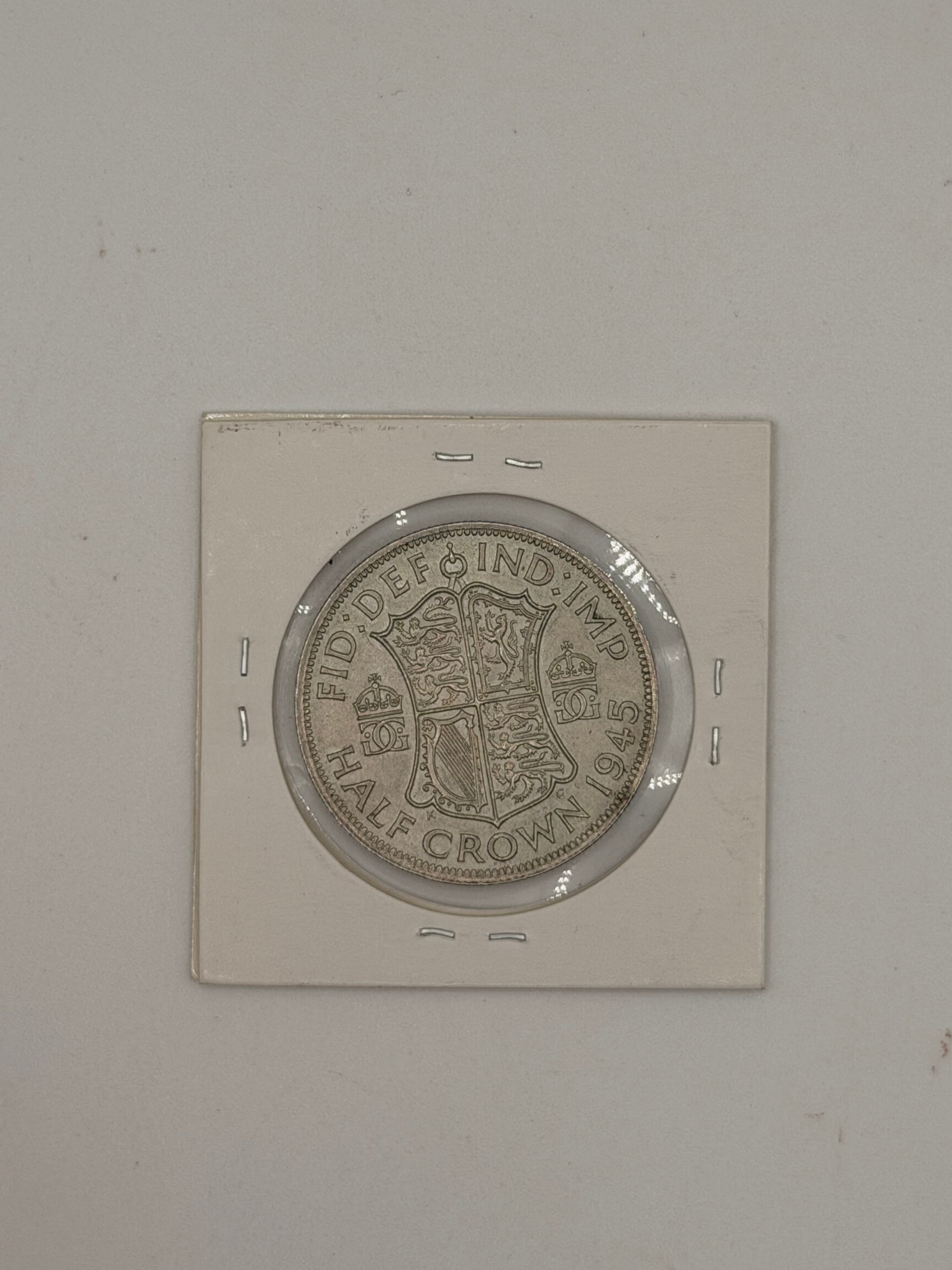 1945 UK George VI ½ Crown Coin