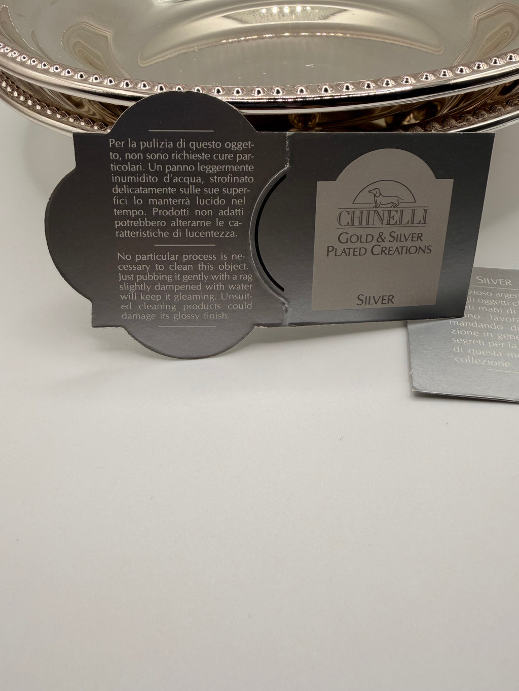 [2 pcs] Vintage Italy Chinelli Silver Plated Plate