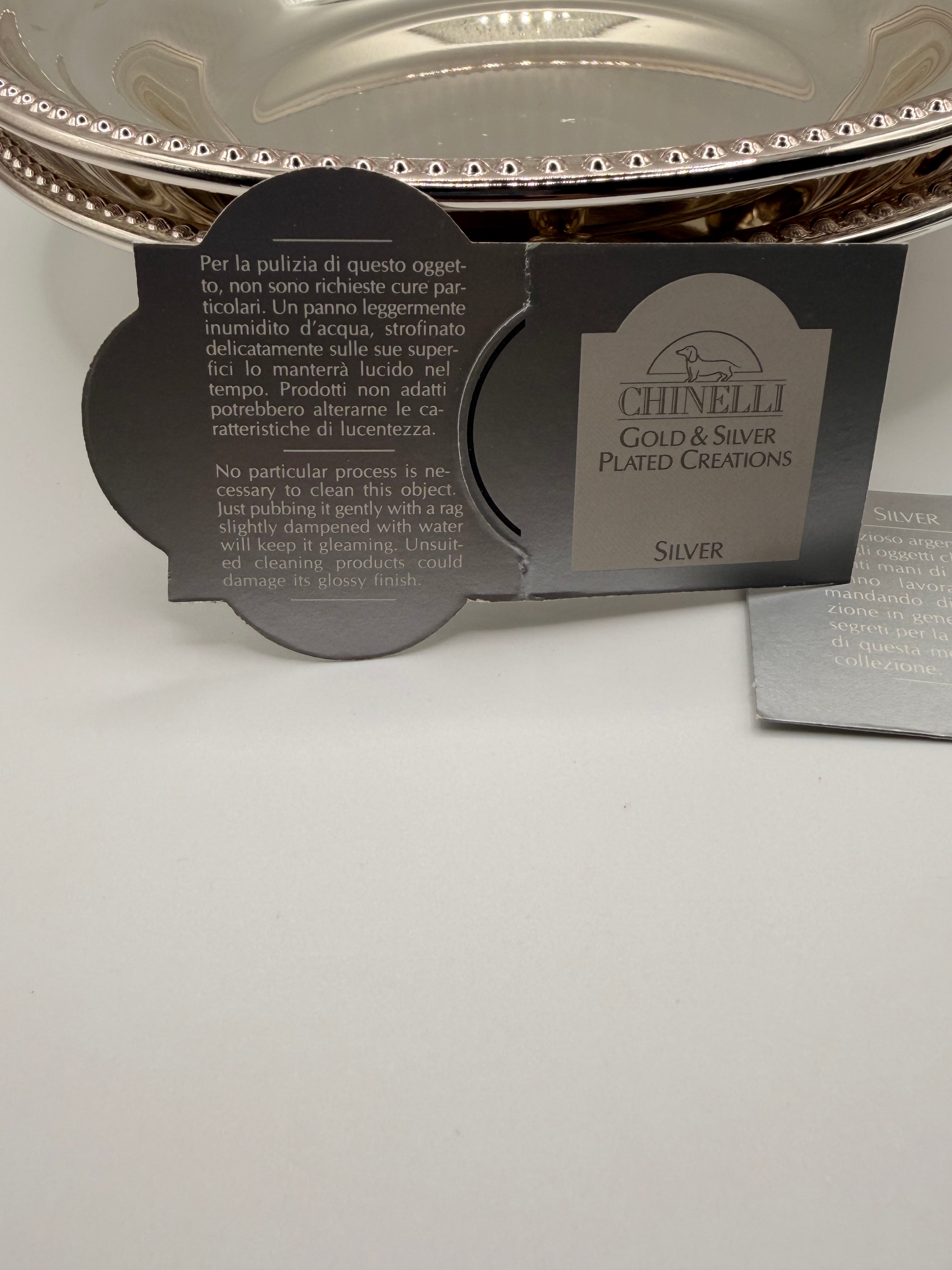 [2 pcs] Vintage Italy Chinelli Silver Plated Plate