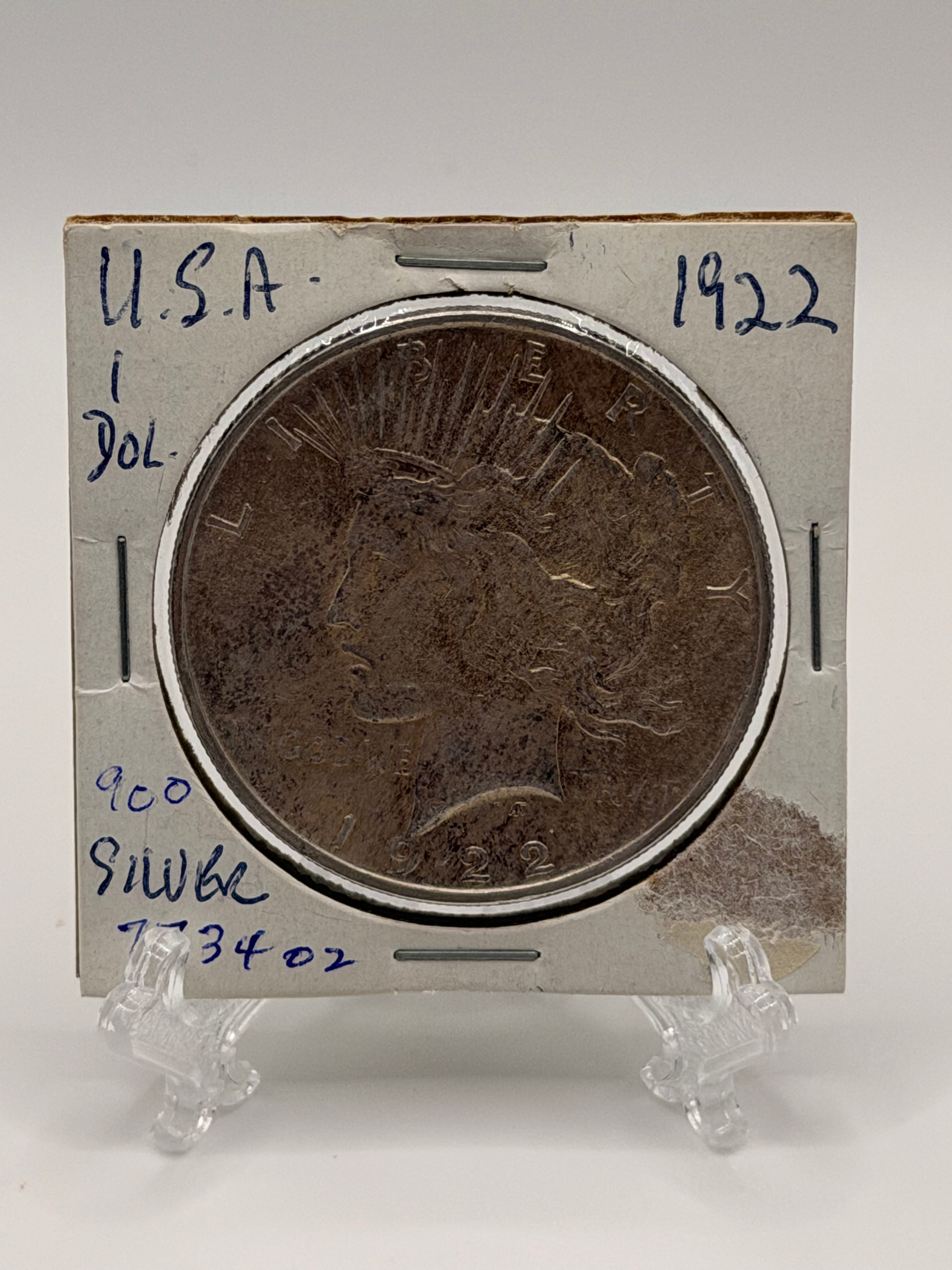 1922 USA Peace $1 Coin