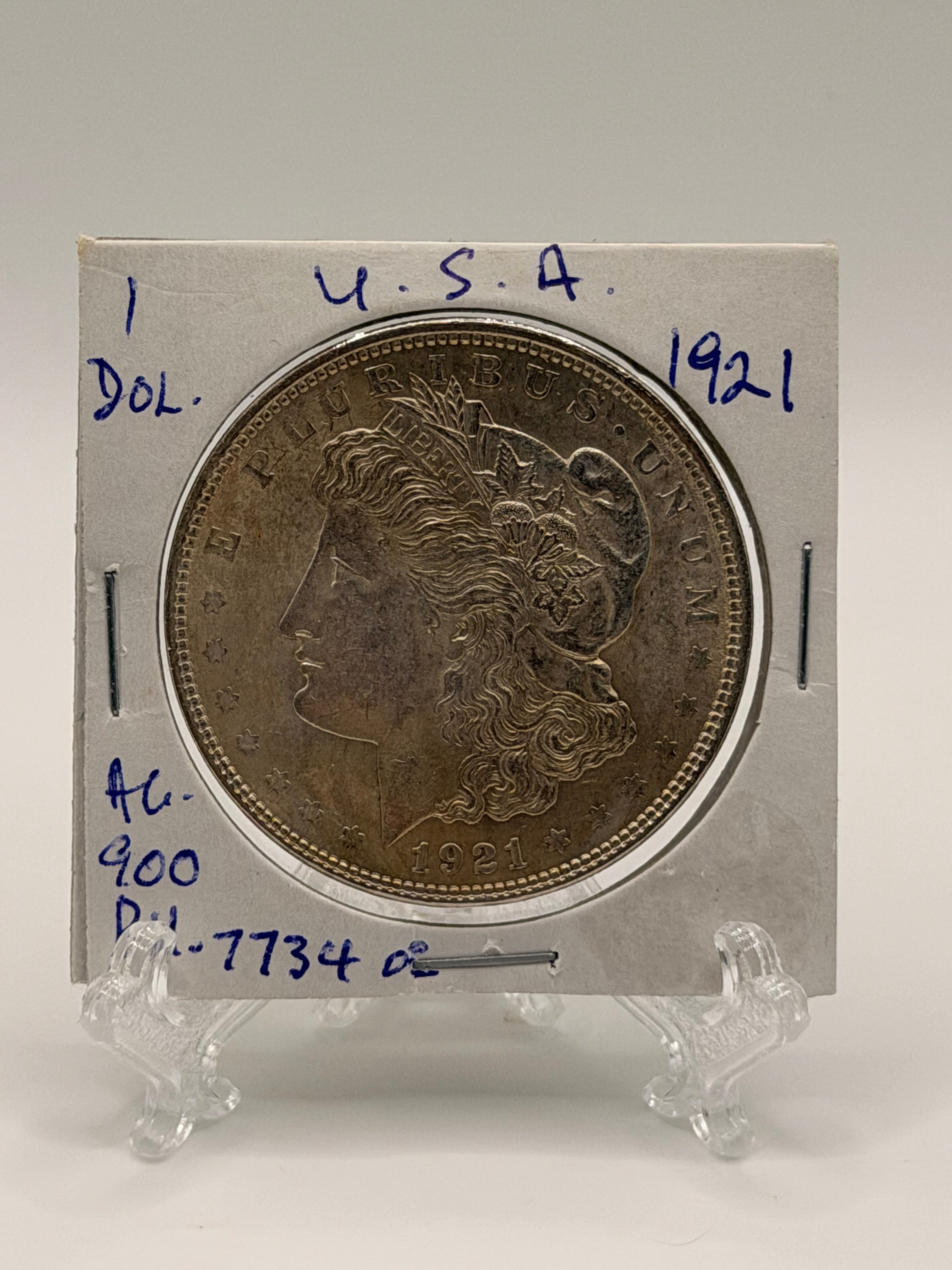 1921 US $1 Morgan Dollar Silver Coin