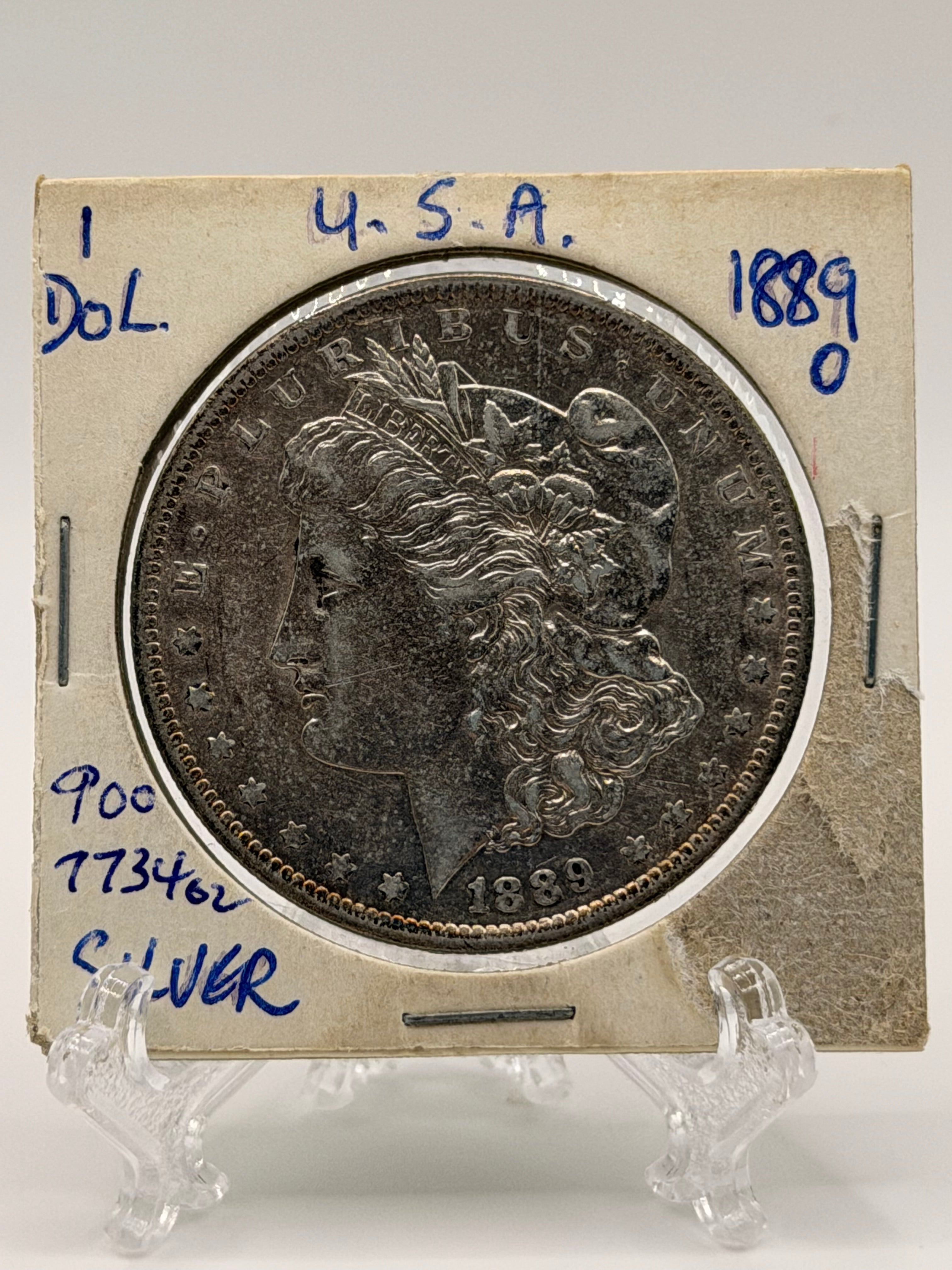 1889 US $1 Morgan Dollar Silver Coin
