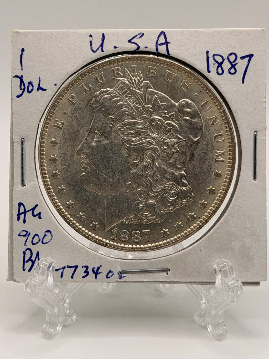 1887 US $1 Morgan Dollar Silver Coin