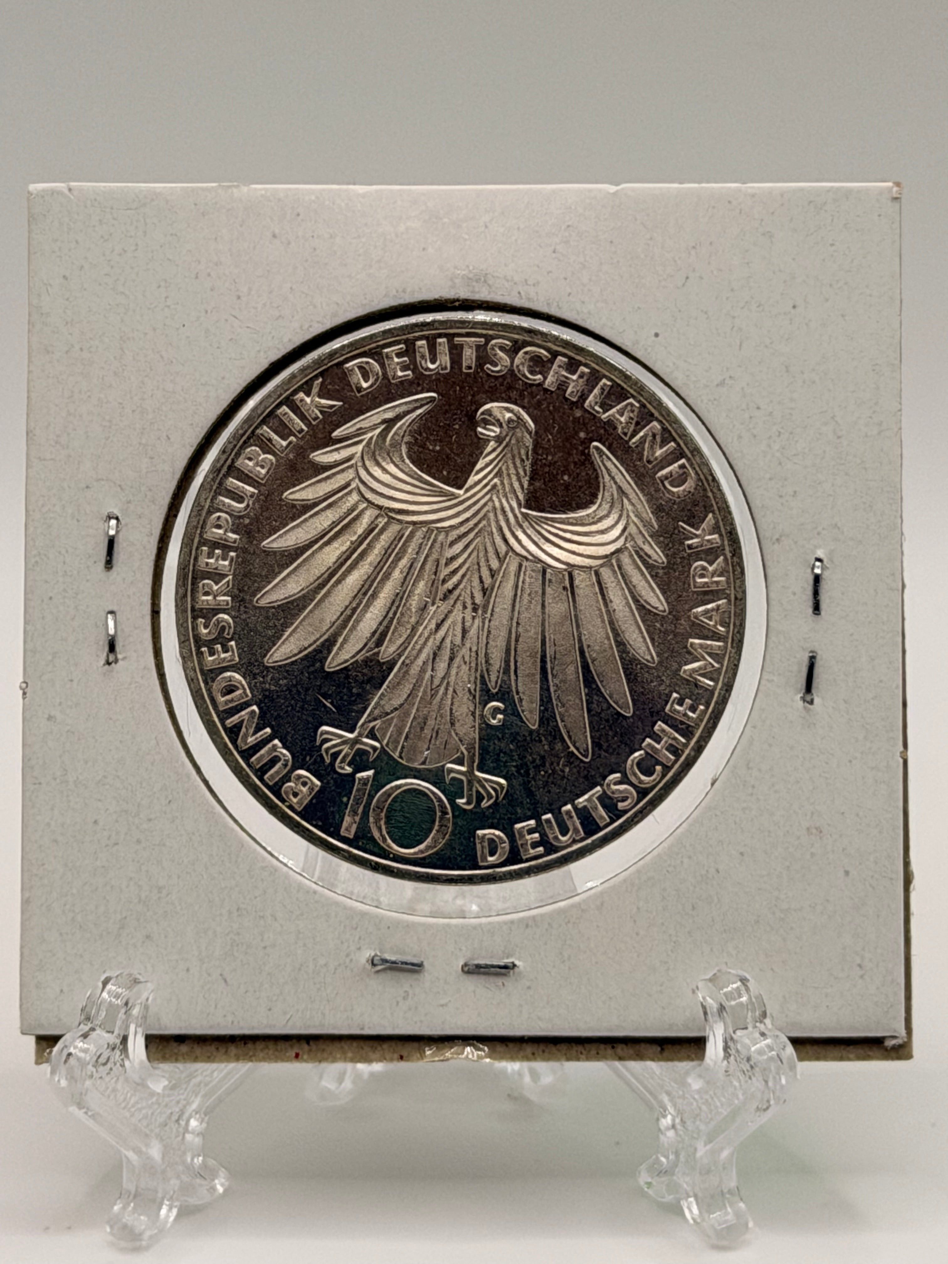 1972 Germany 10 Deutsche Mark Olympic Games in Munich Silver Coin